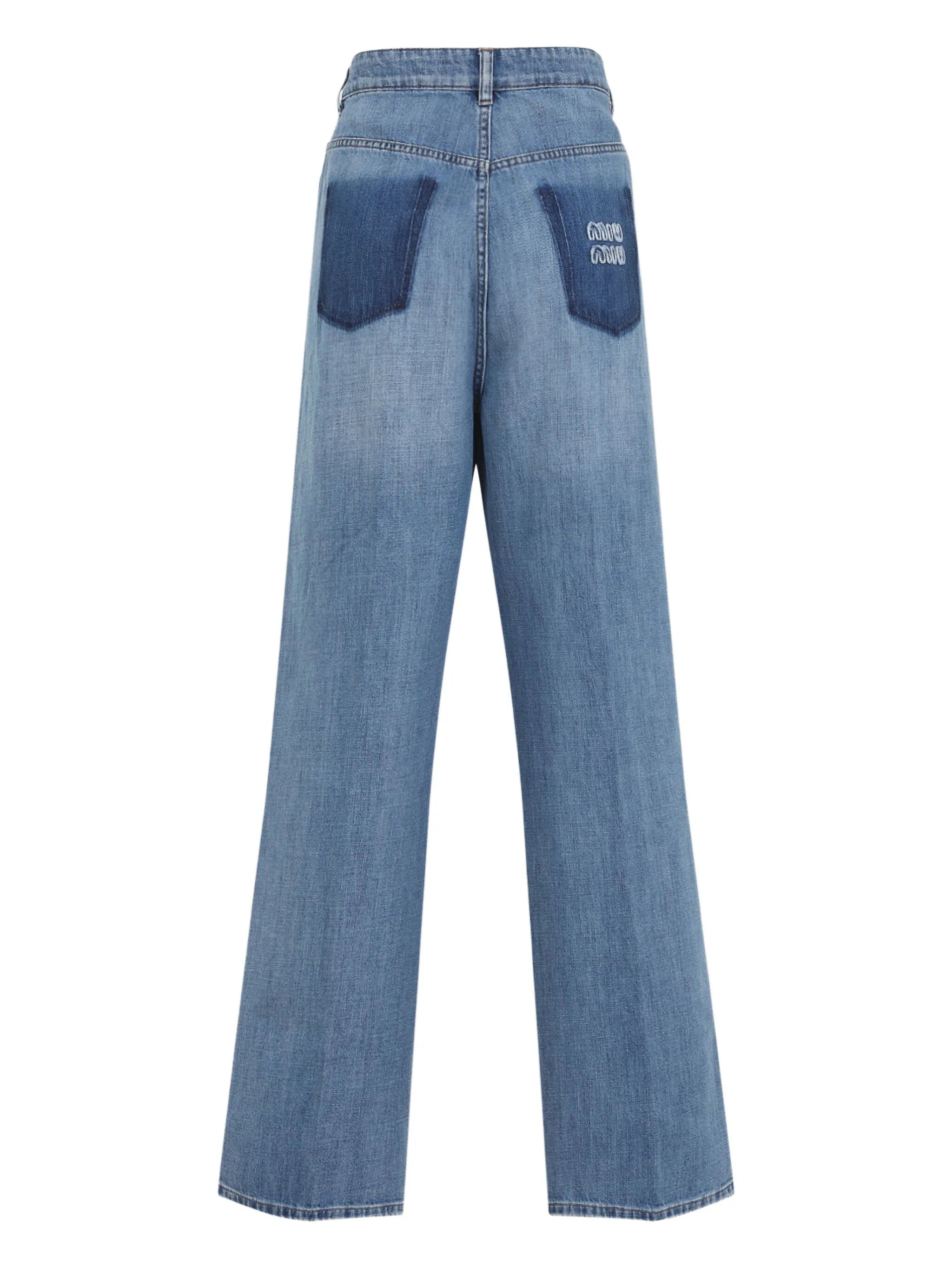 logo-appliqué jeans