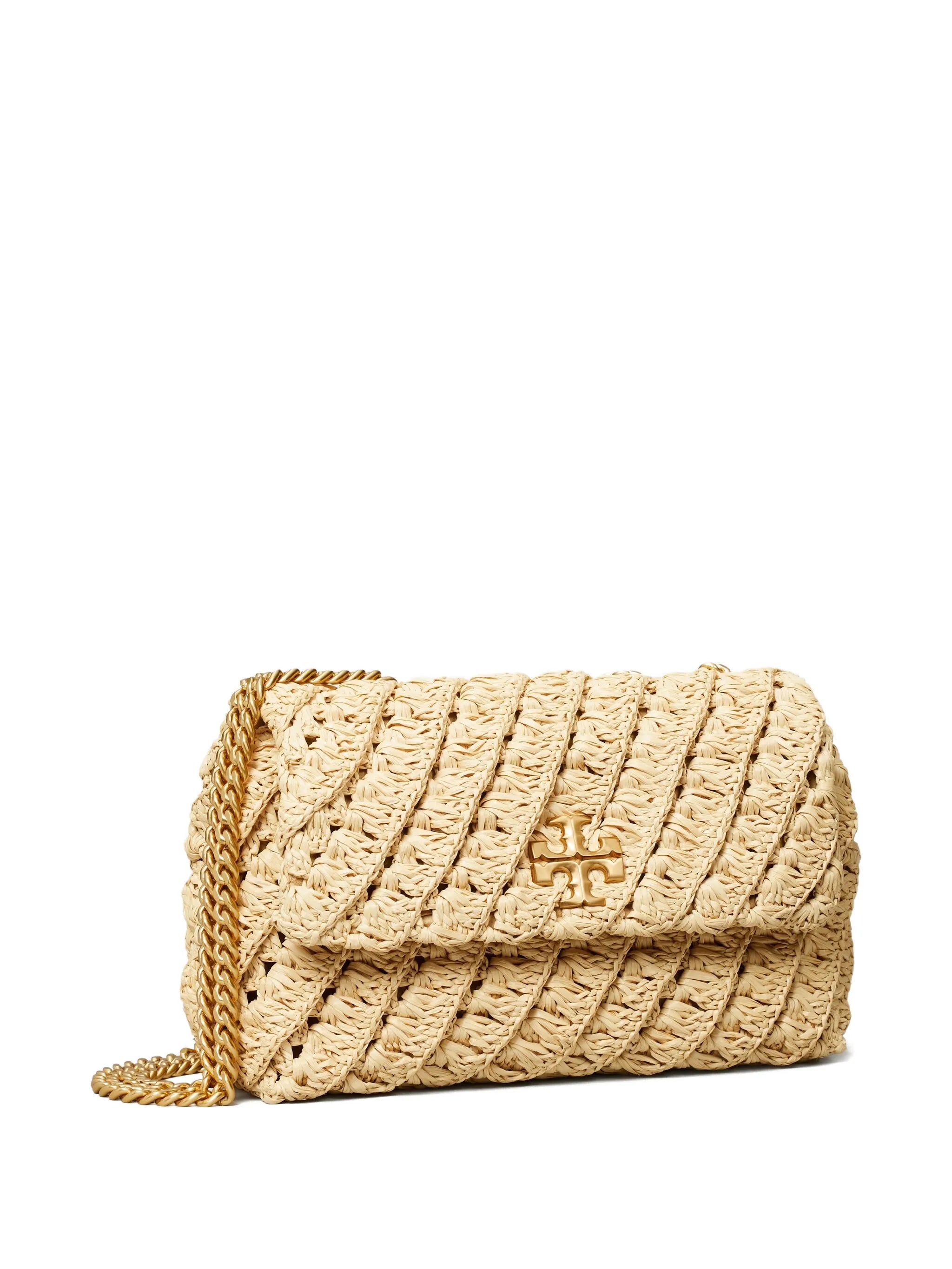Kira braided straw shoulder bag