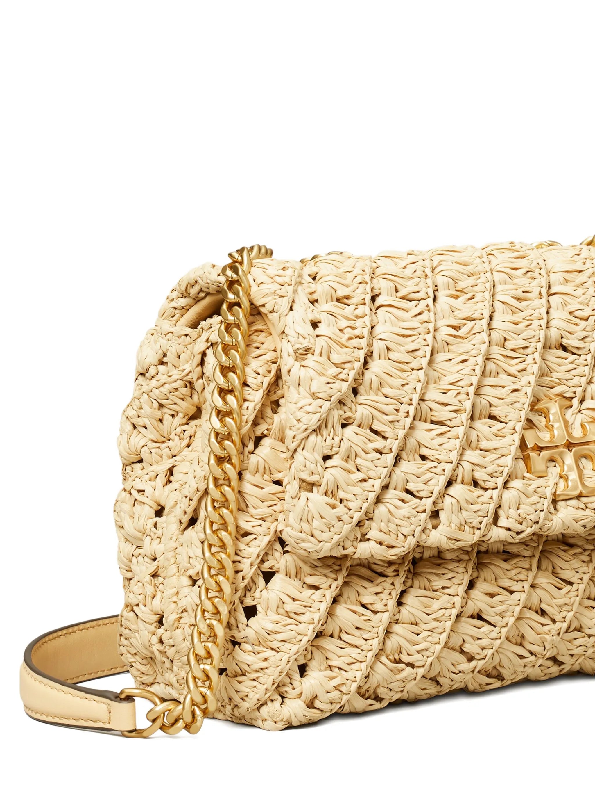 Kira braided straw shoulder bag