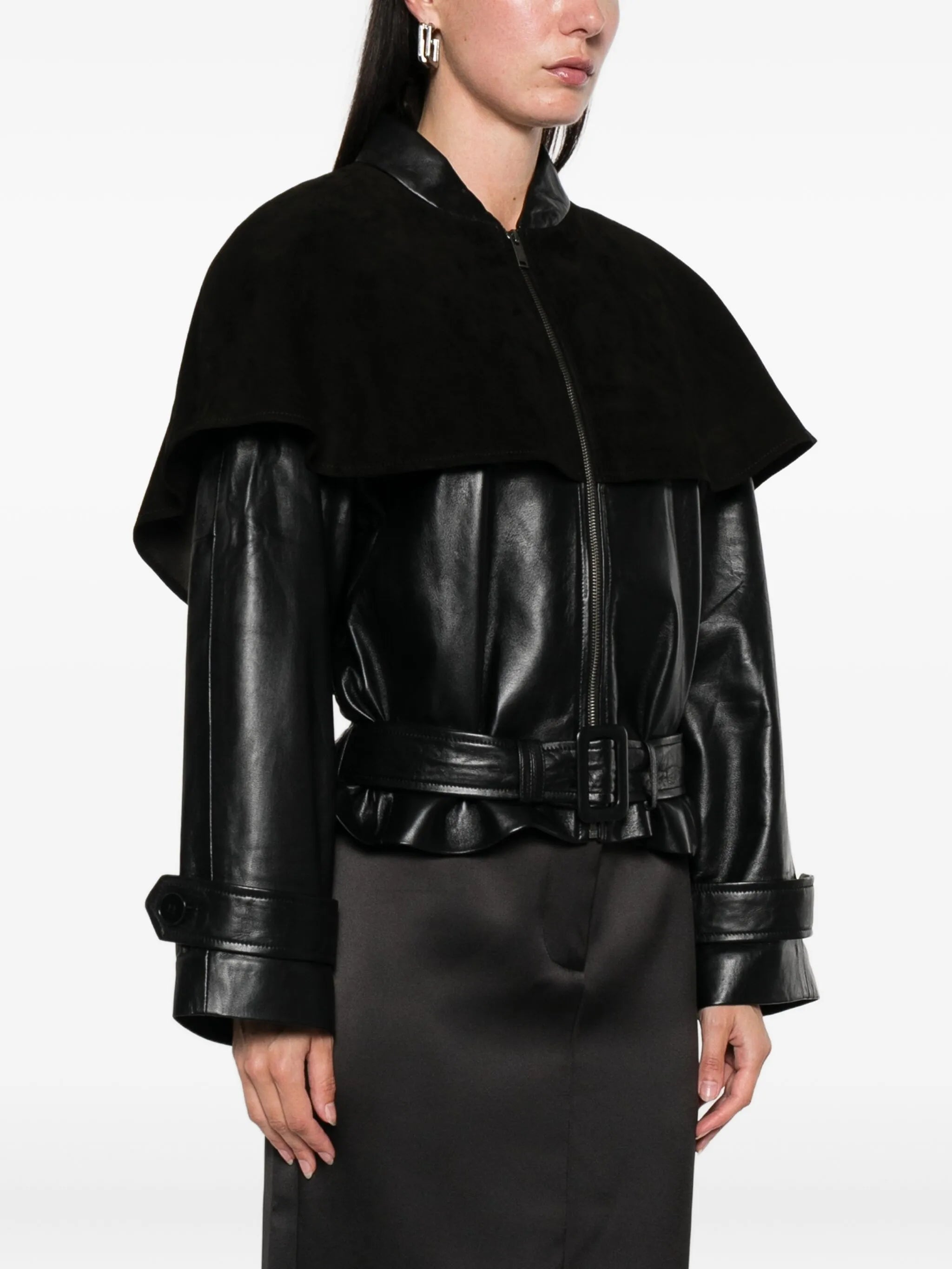 Rose leather jacket