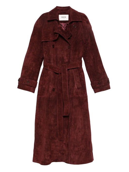 Corrin suede trench coat