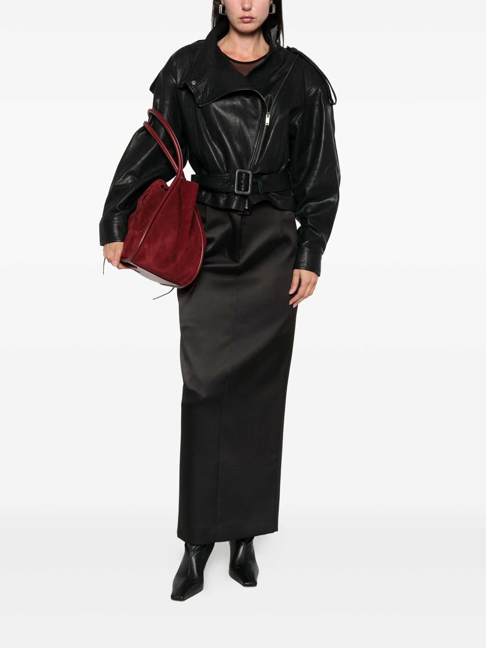 grained leather jacket