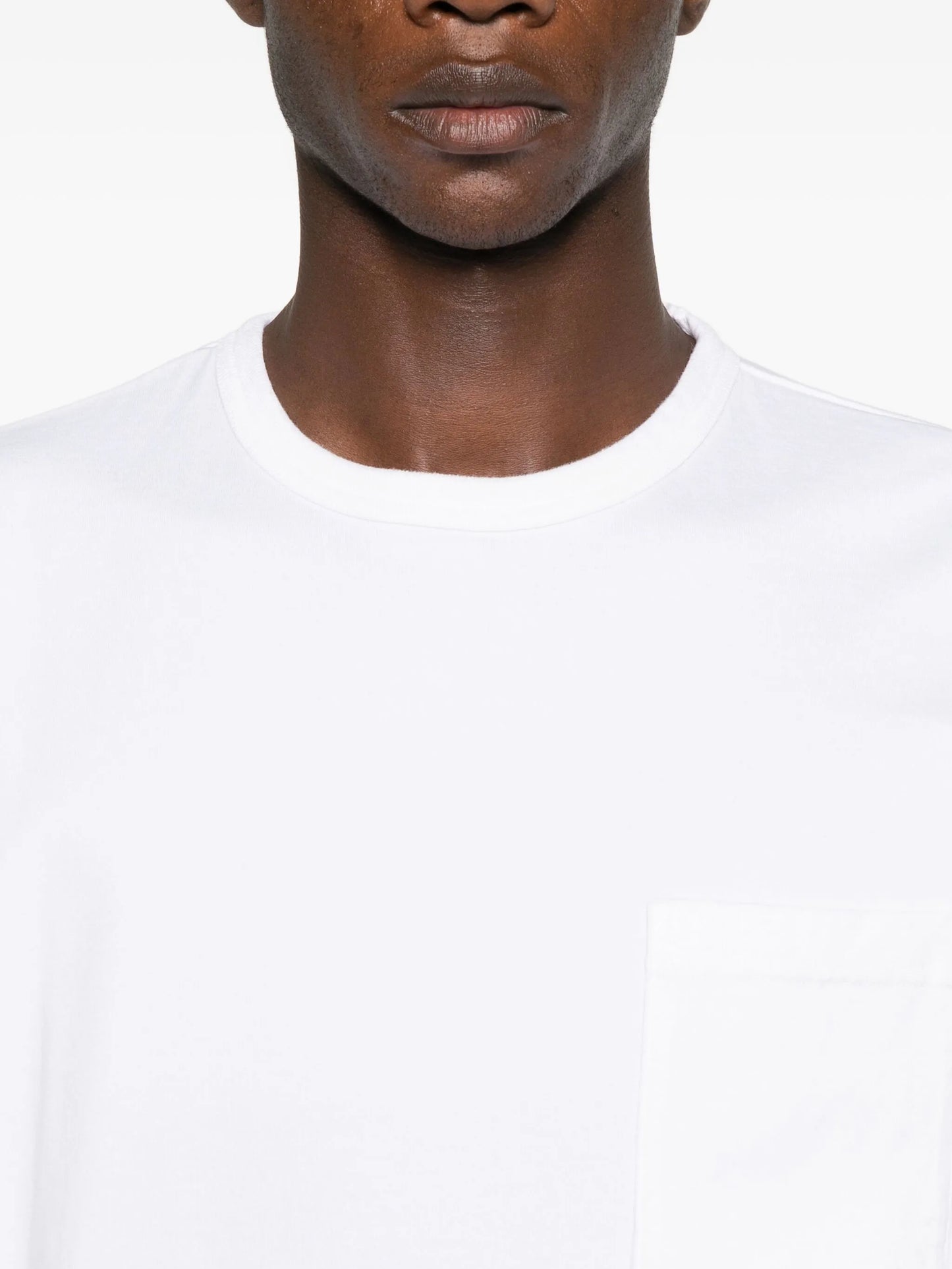 crew-neck patch-pocket T-shirt