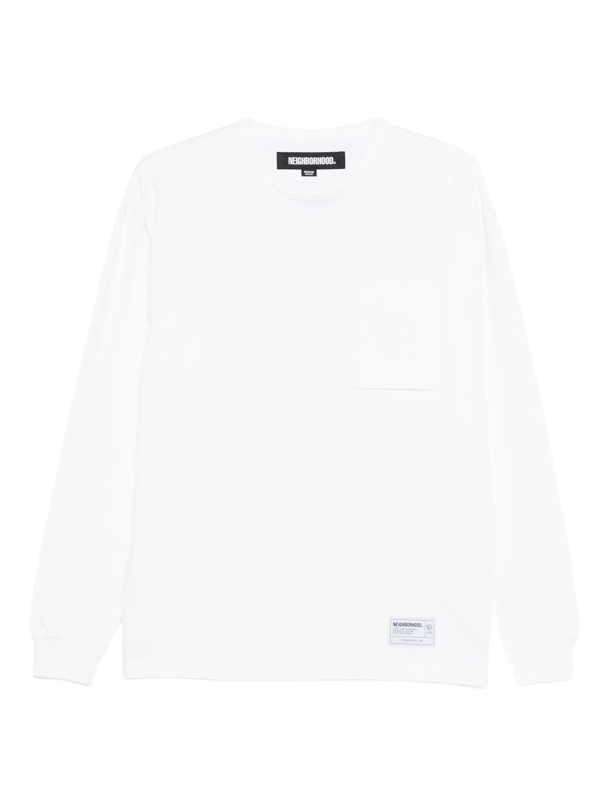 crew-neck patch-pocket T-shirt