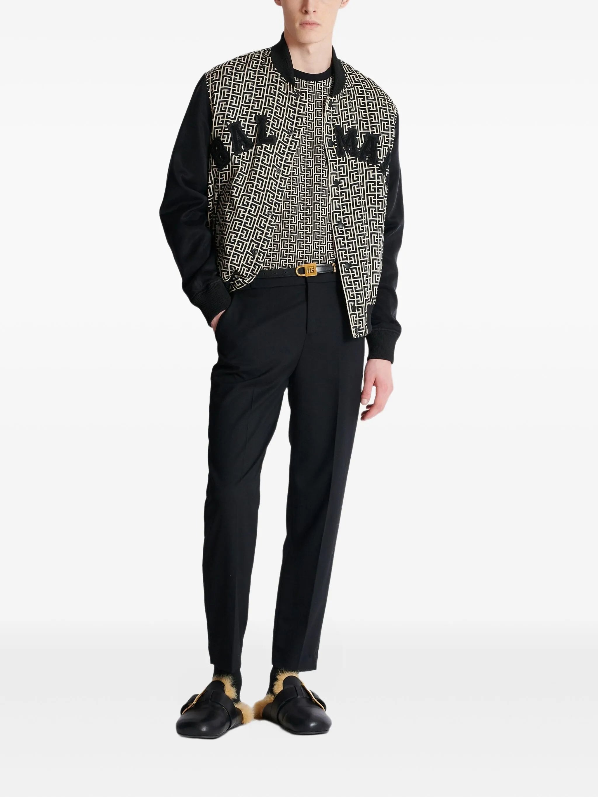monogram-jacquard T-shirt