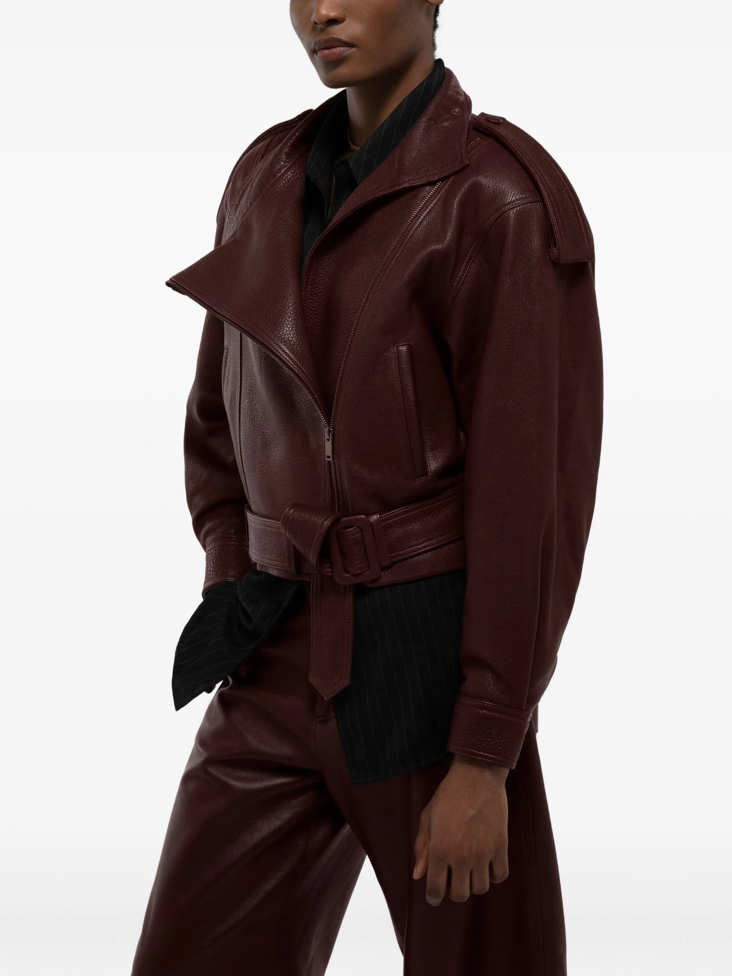 Serpa grained leather jacket