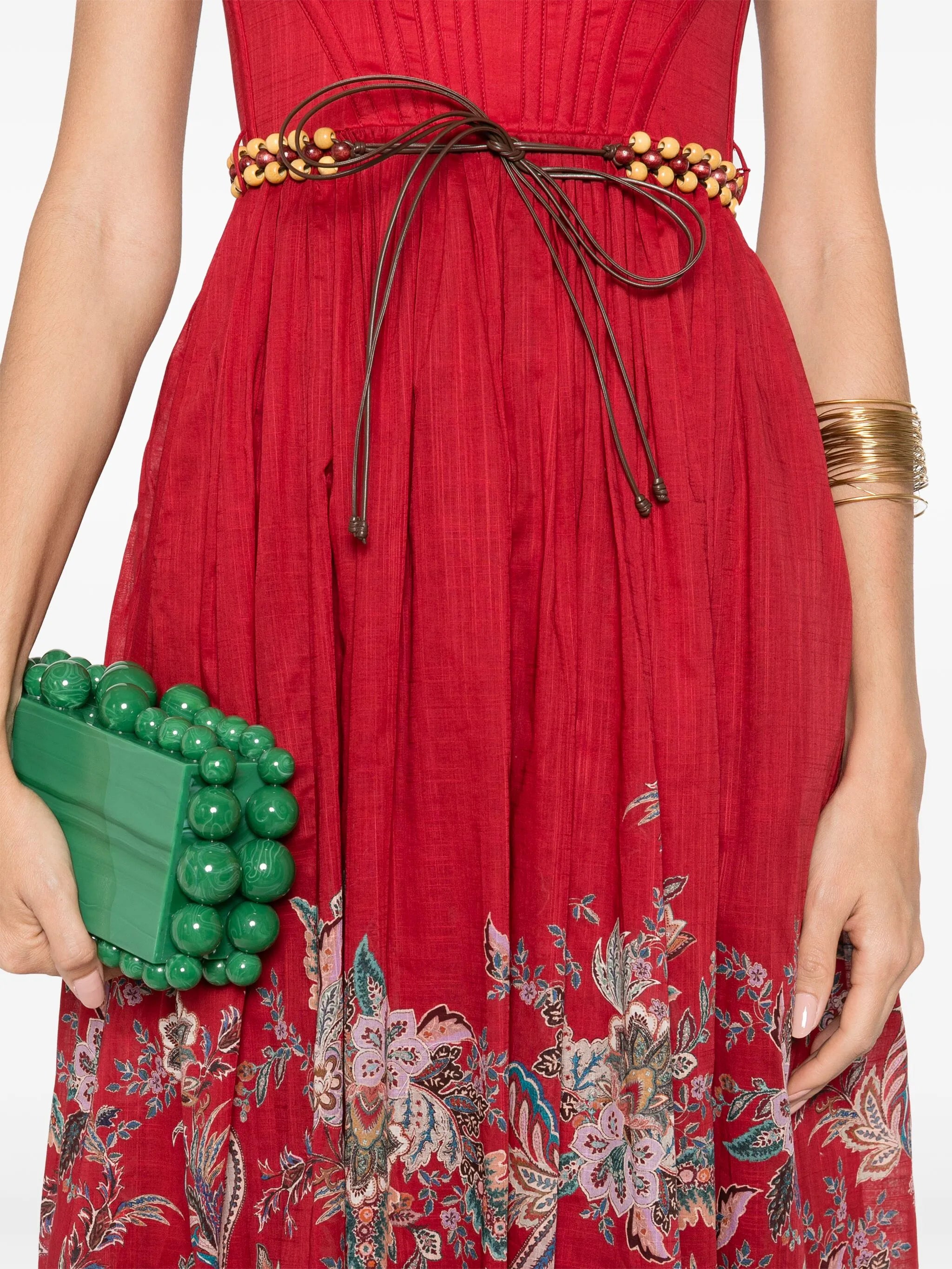 floral-print midi dress
