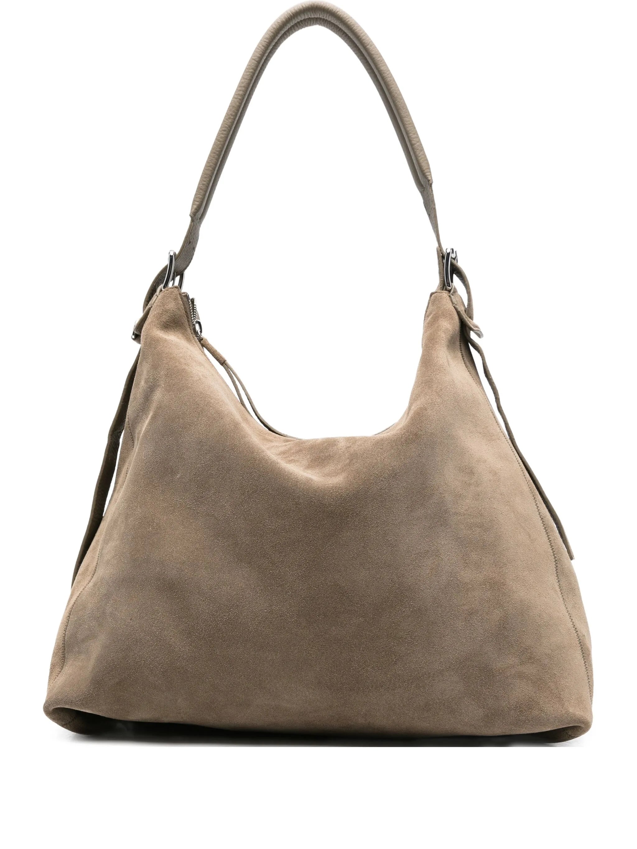 belted suede shoulder bag