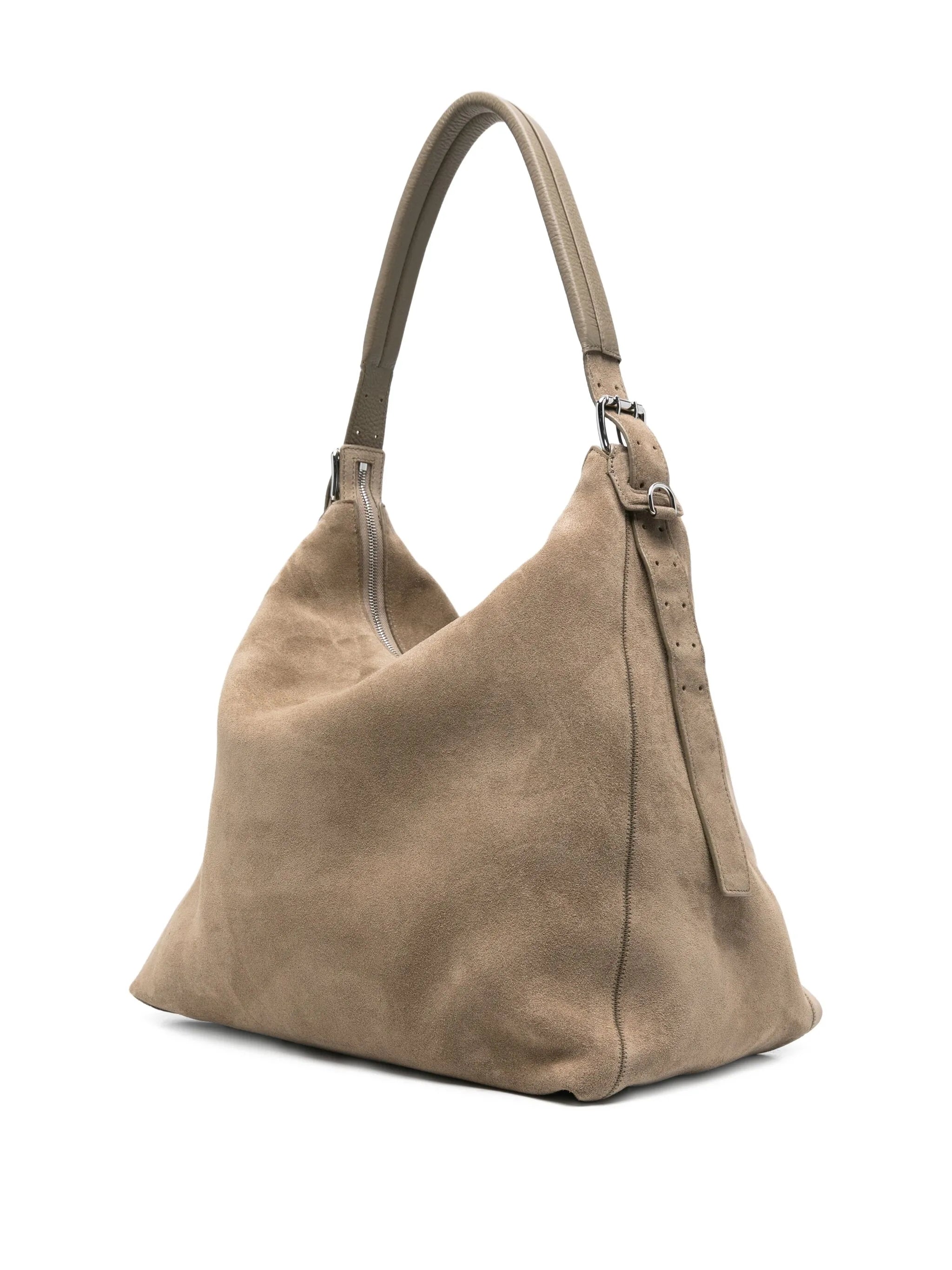 belted suede shoulder bag