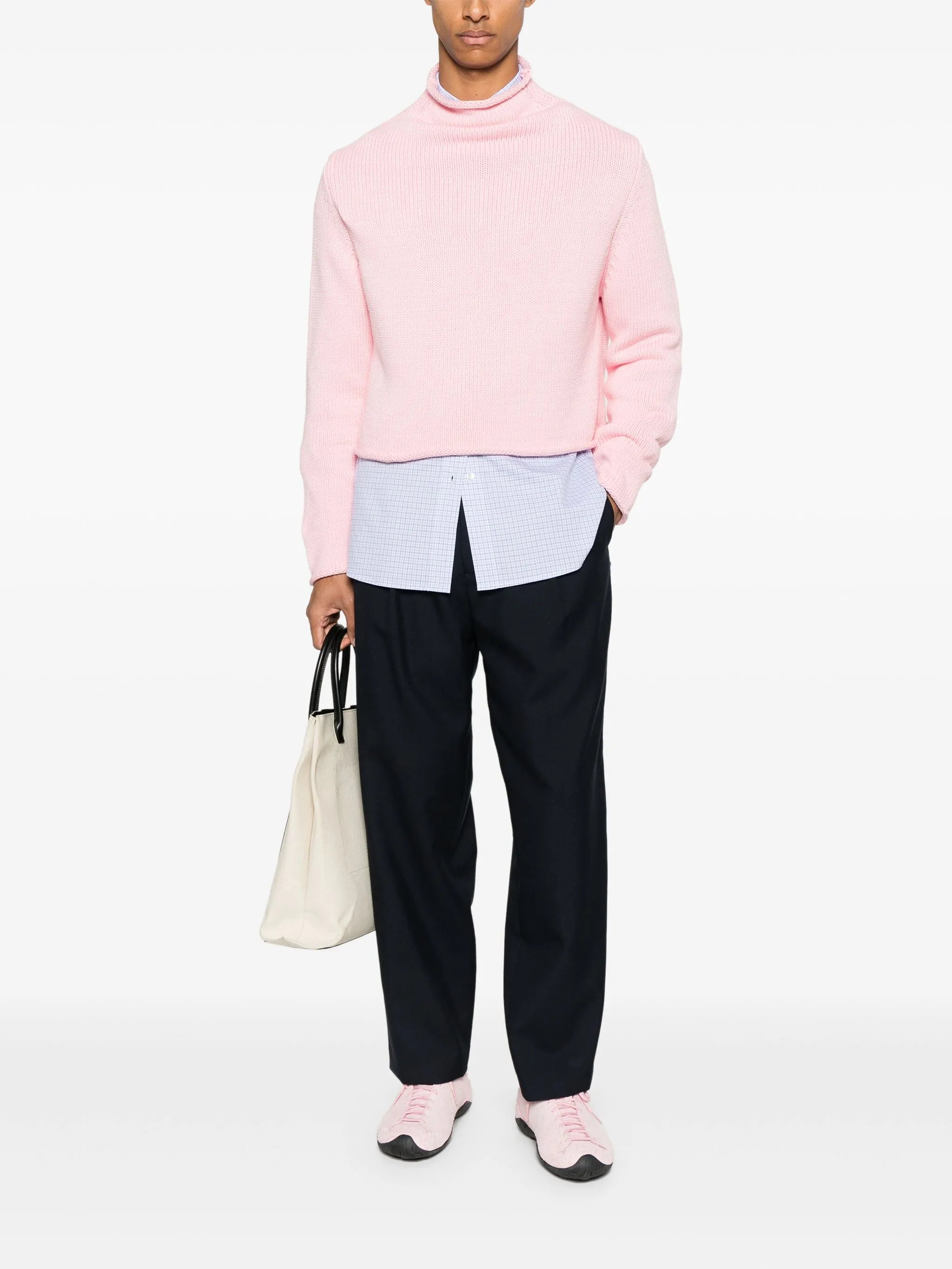 virgin-wool trousers