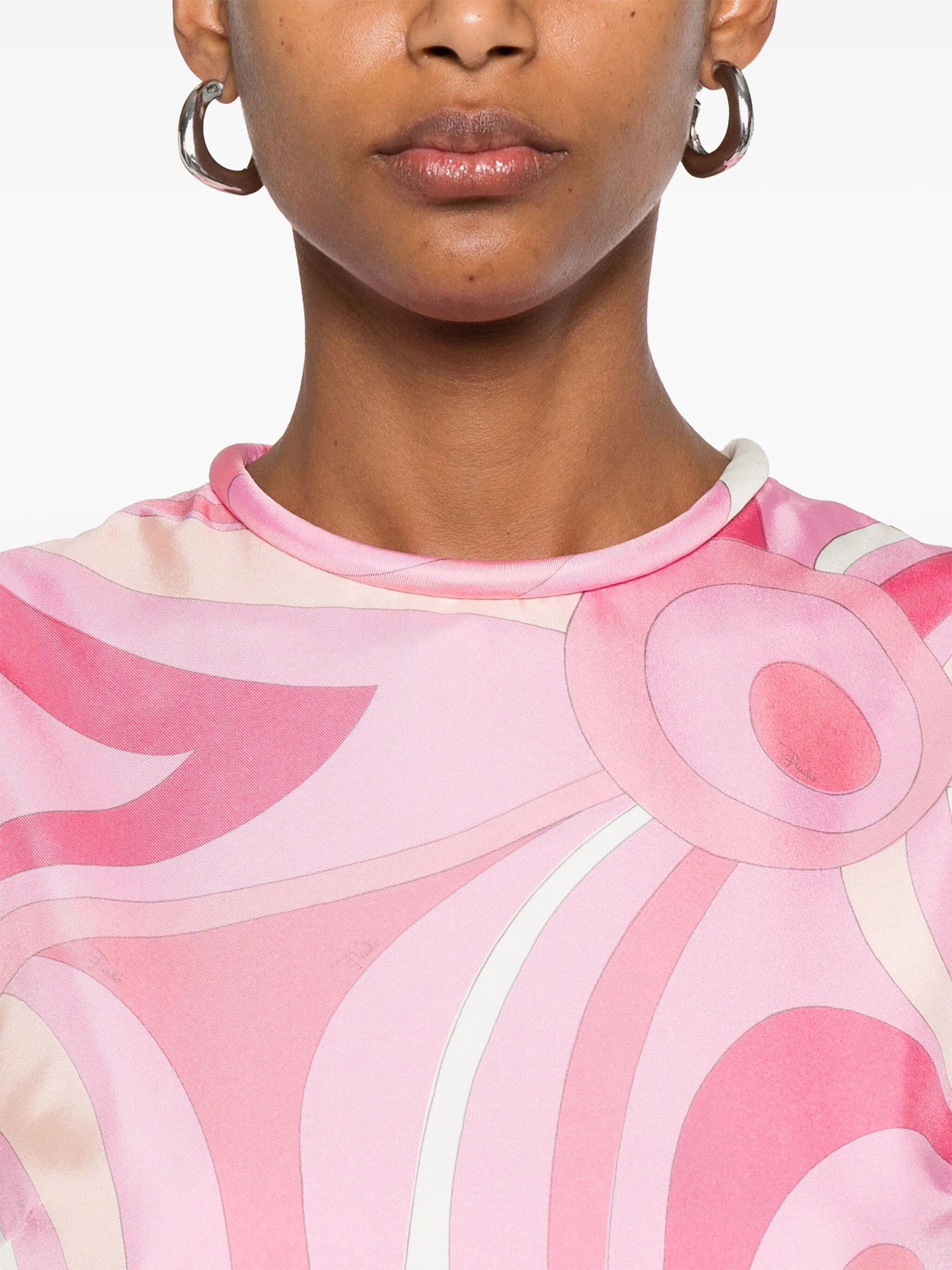 Iride-print mini dress