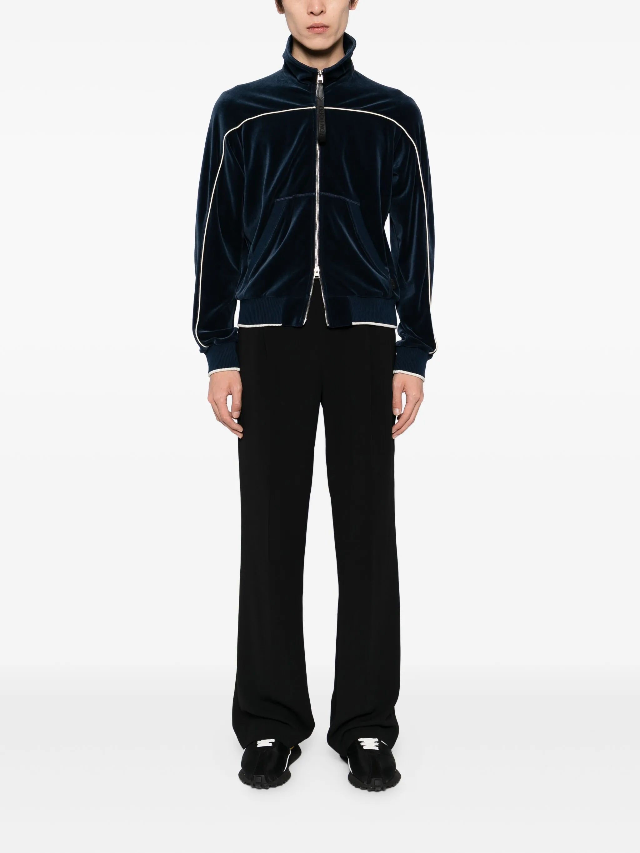 two-way zip up jacket