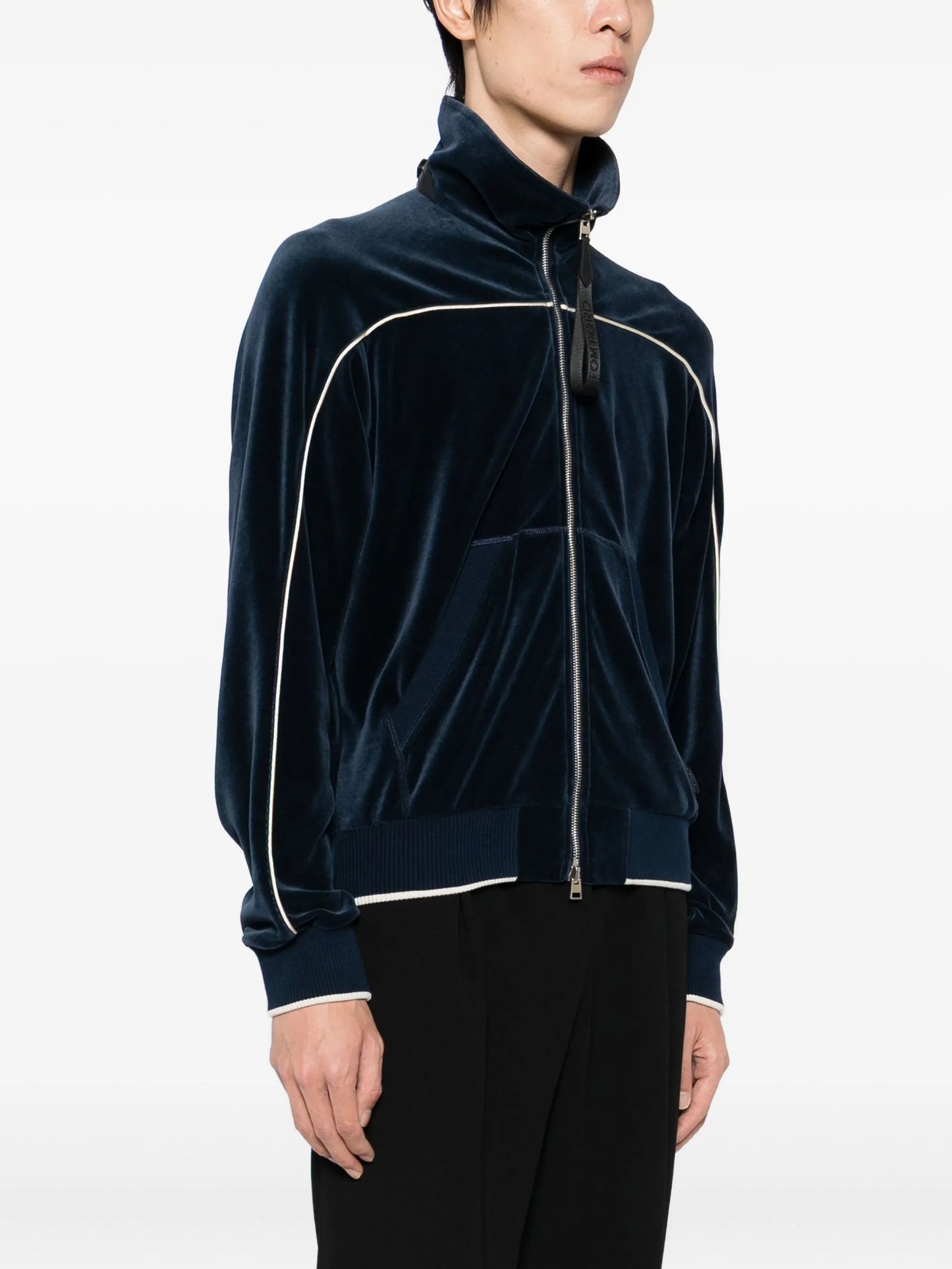 two-way zip up jacket