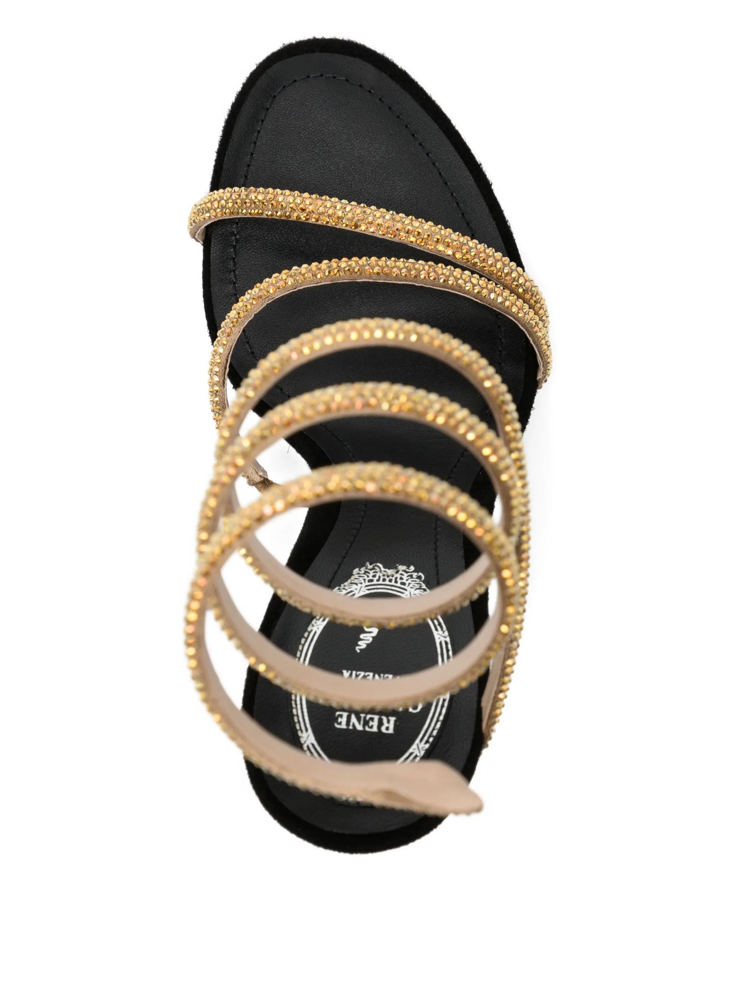 110mm crystal-embellished spiral sandals
