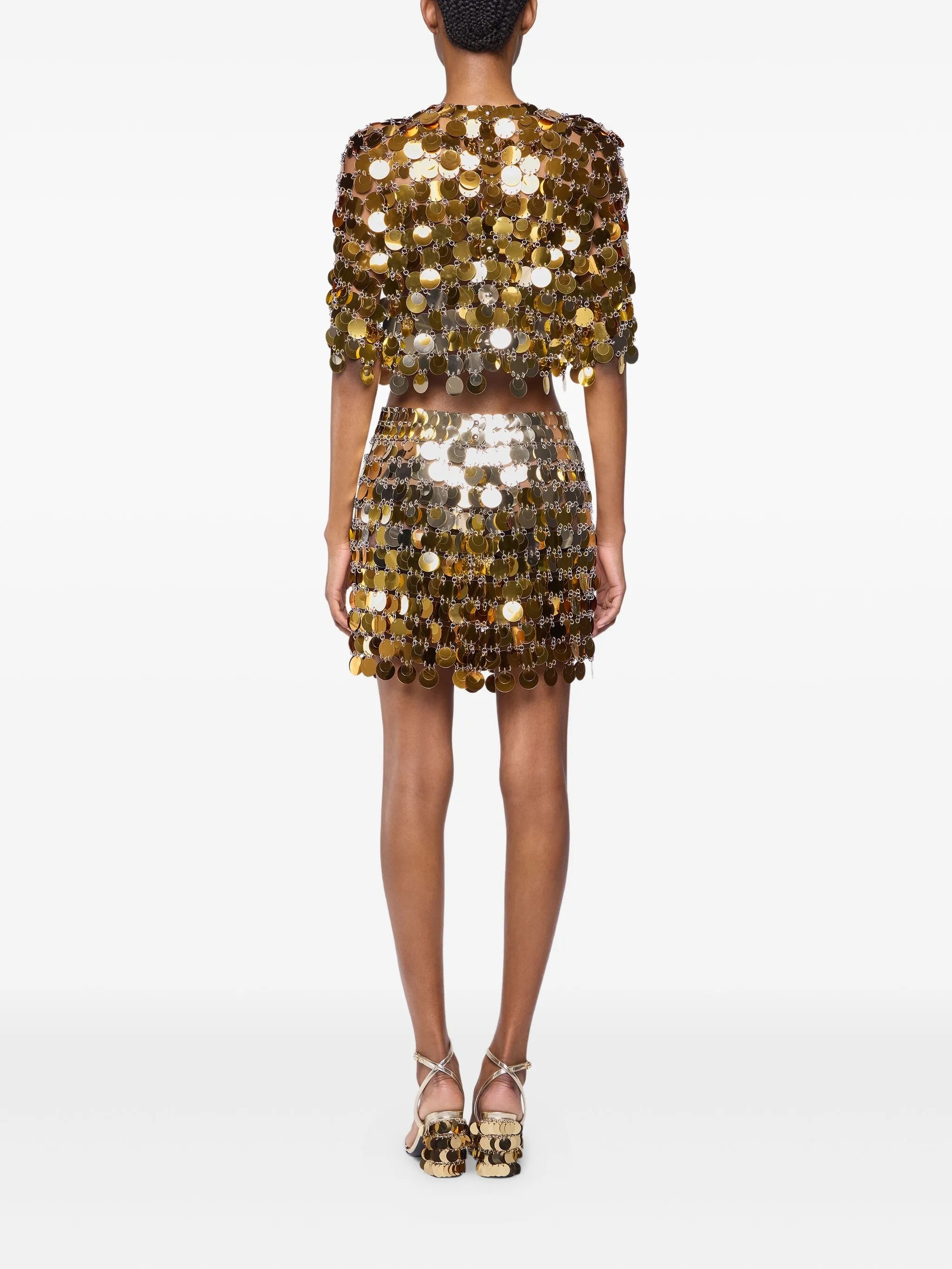 chainmail-embellished cropped top
