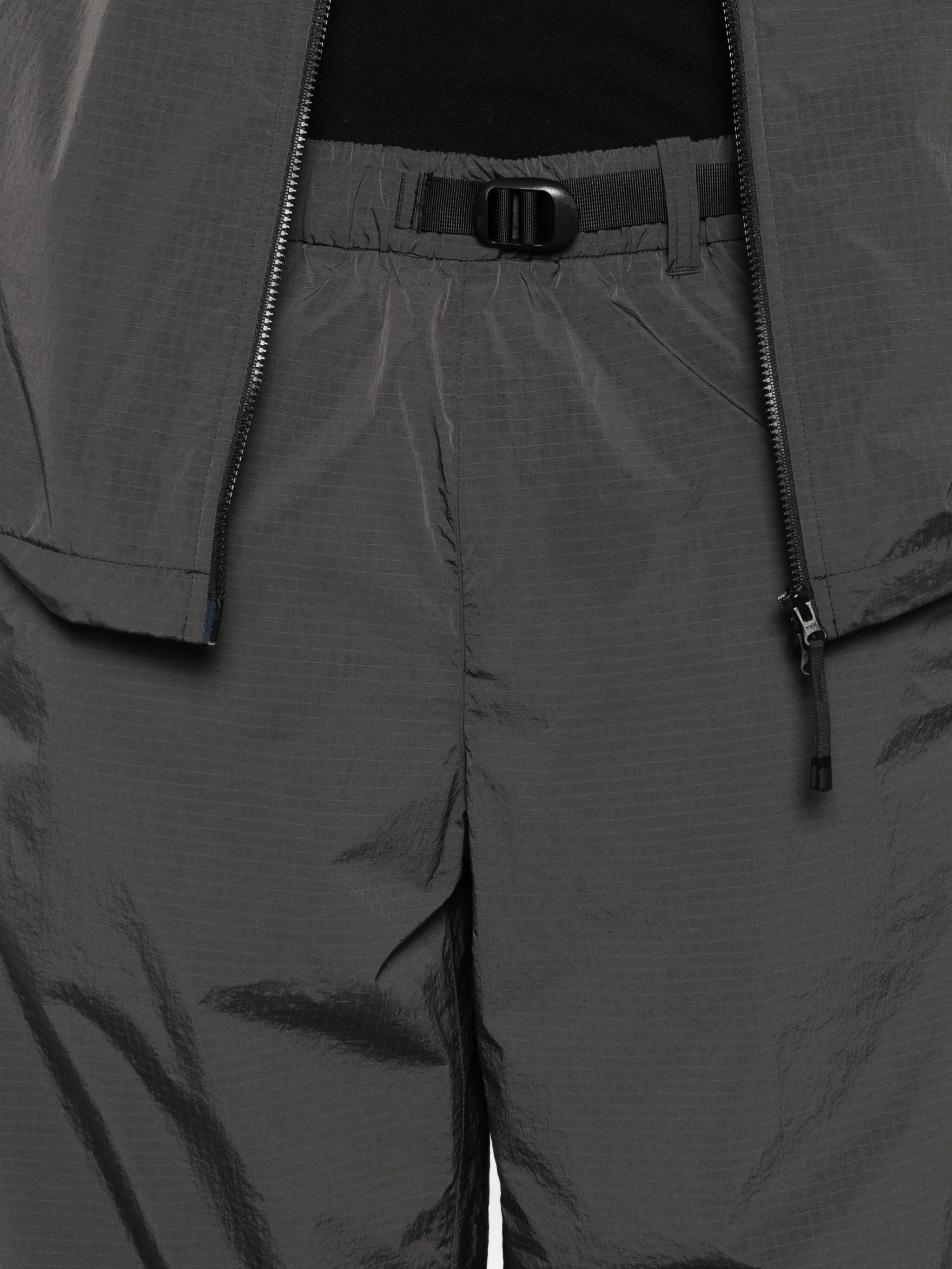 belted ripstop track pants