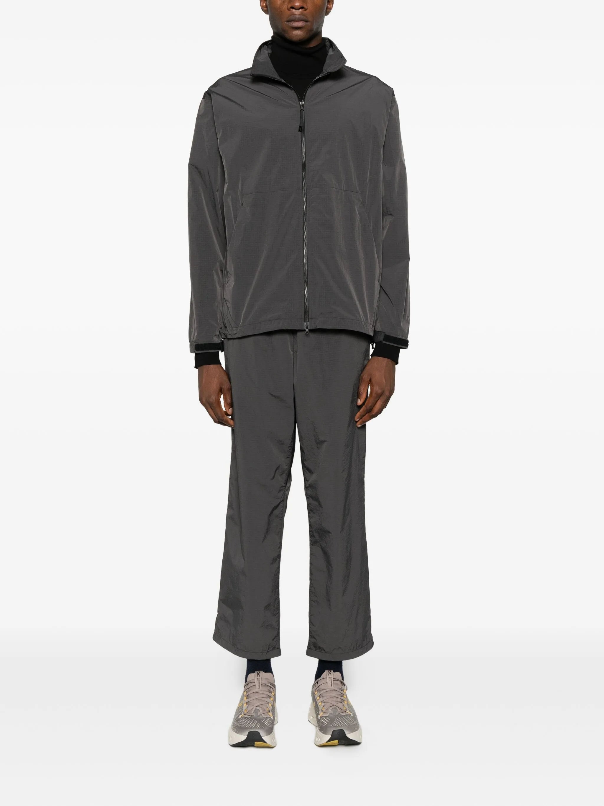 belted ripstop track pants