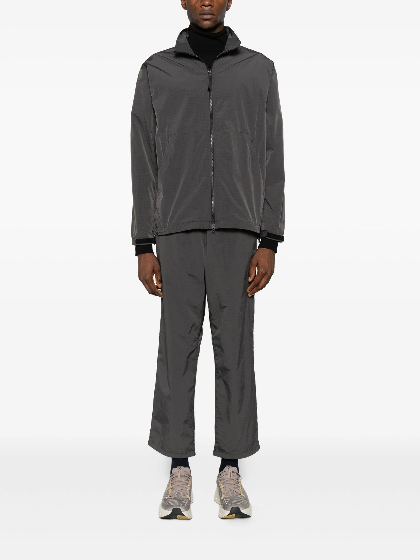 belted ripstop track pants
