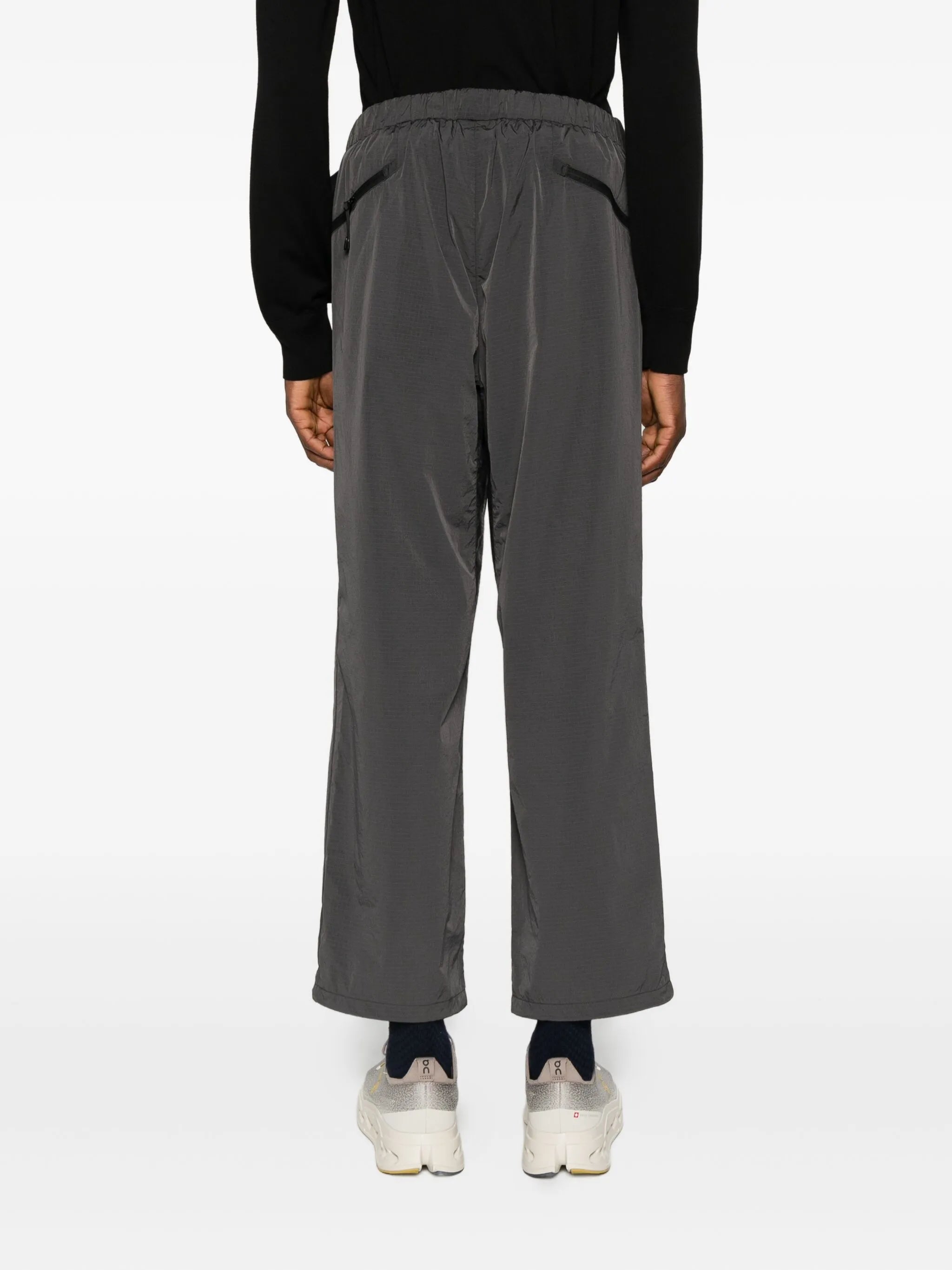 belted ripstop track pants