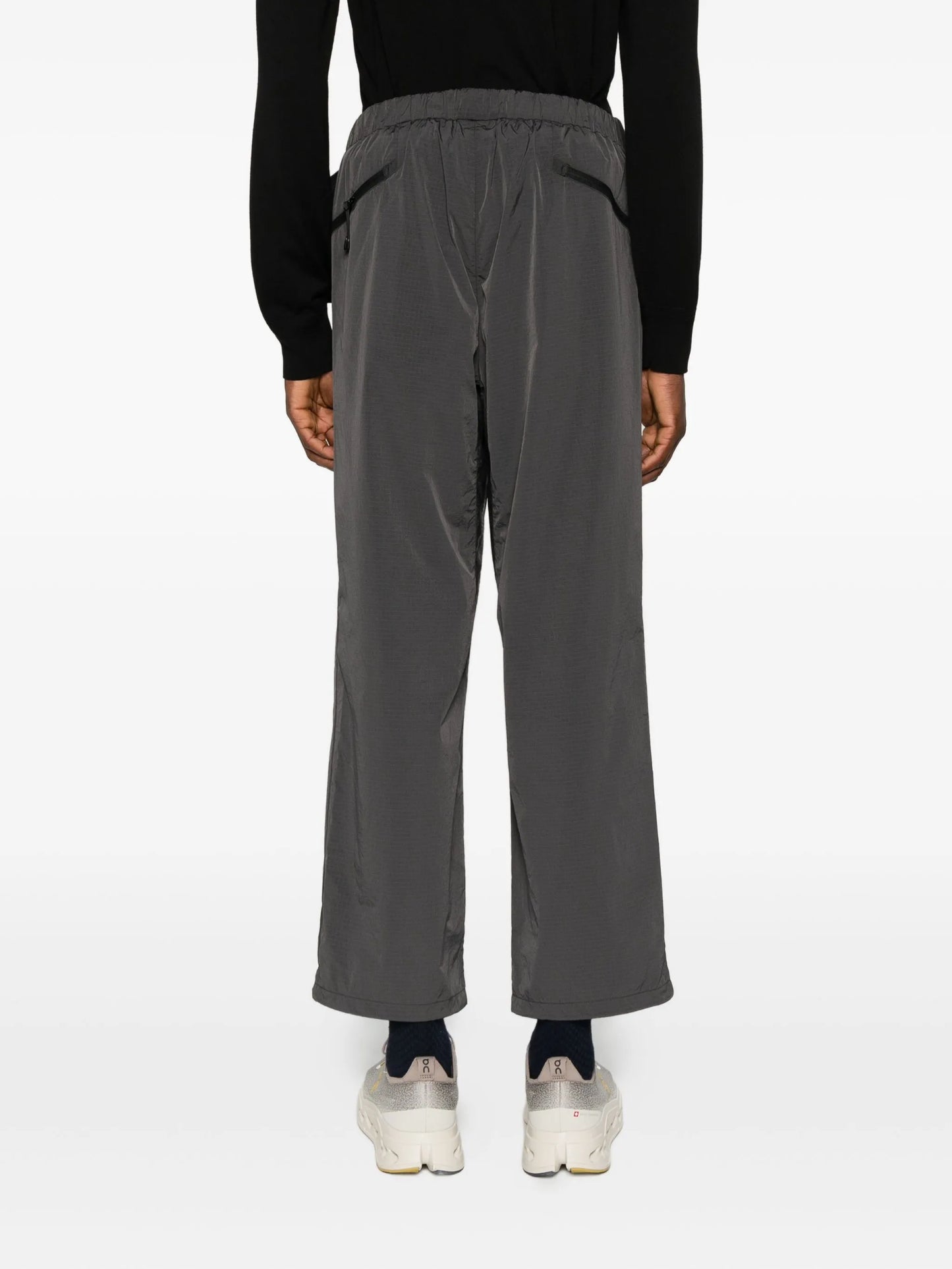 belted ripstop track pants
