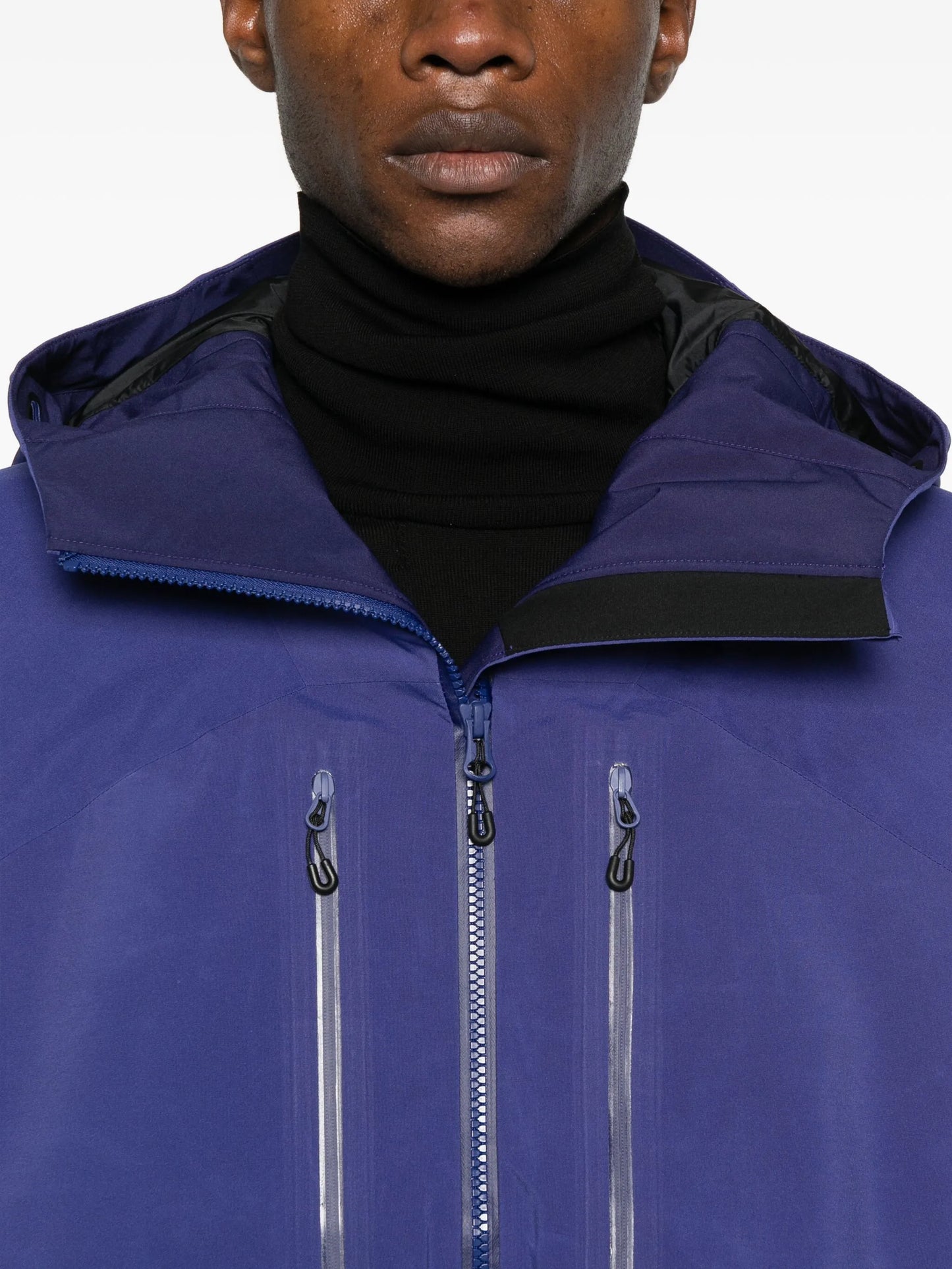 zip-up waterproof ski jacket