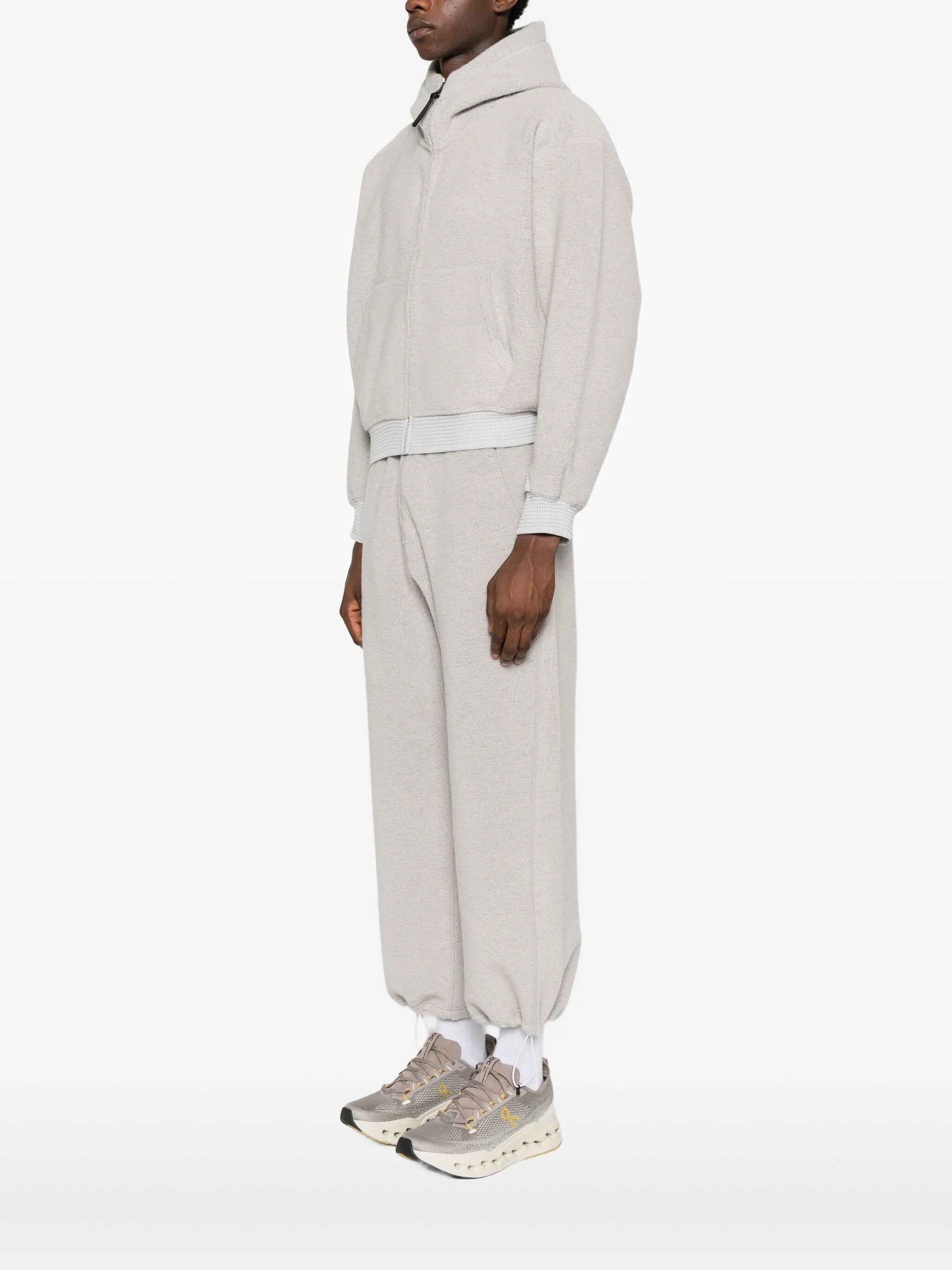 fleece-texture hoodie