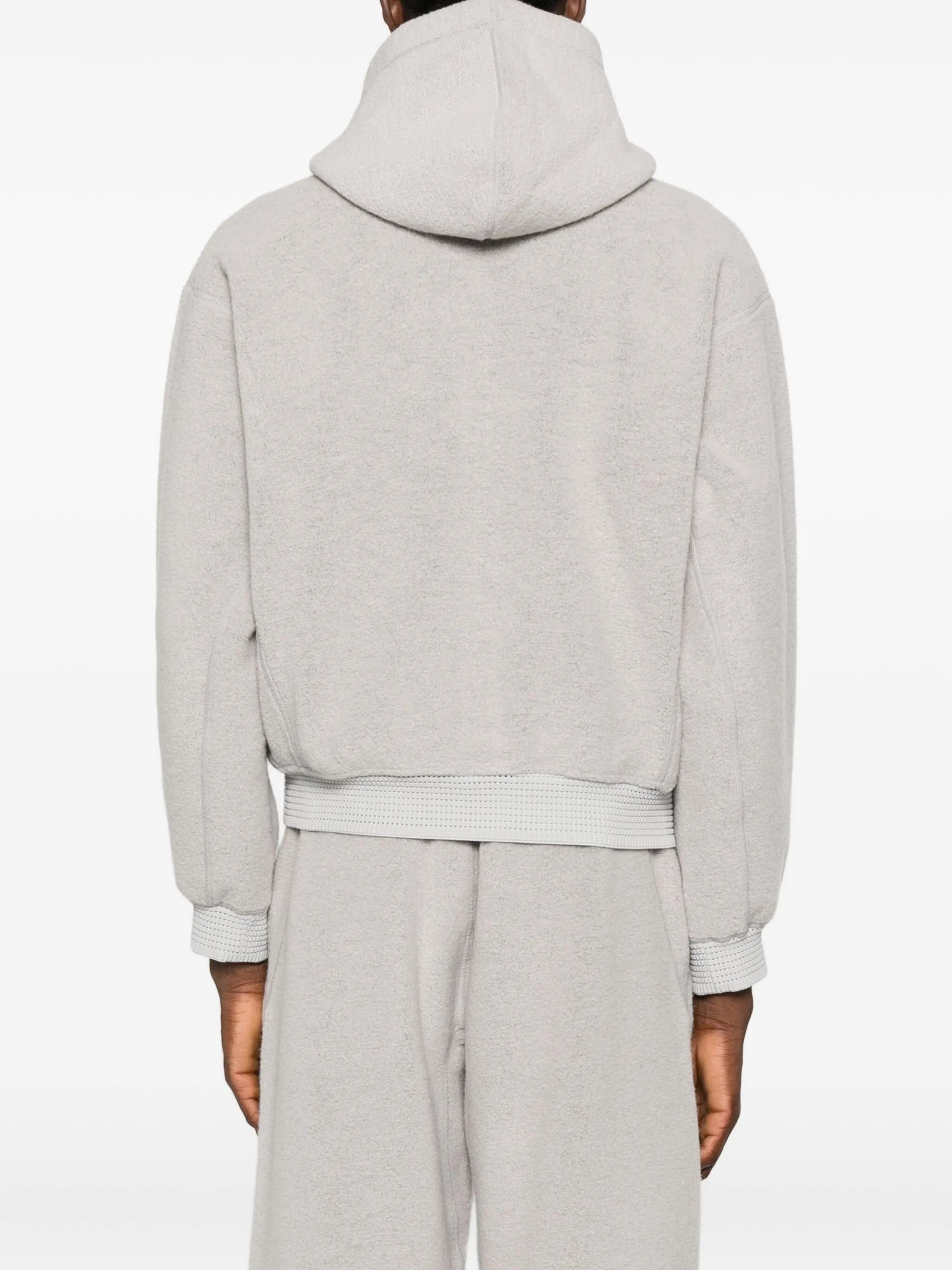 fleece-texture hoodie