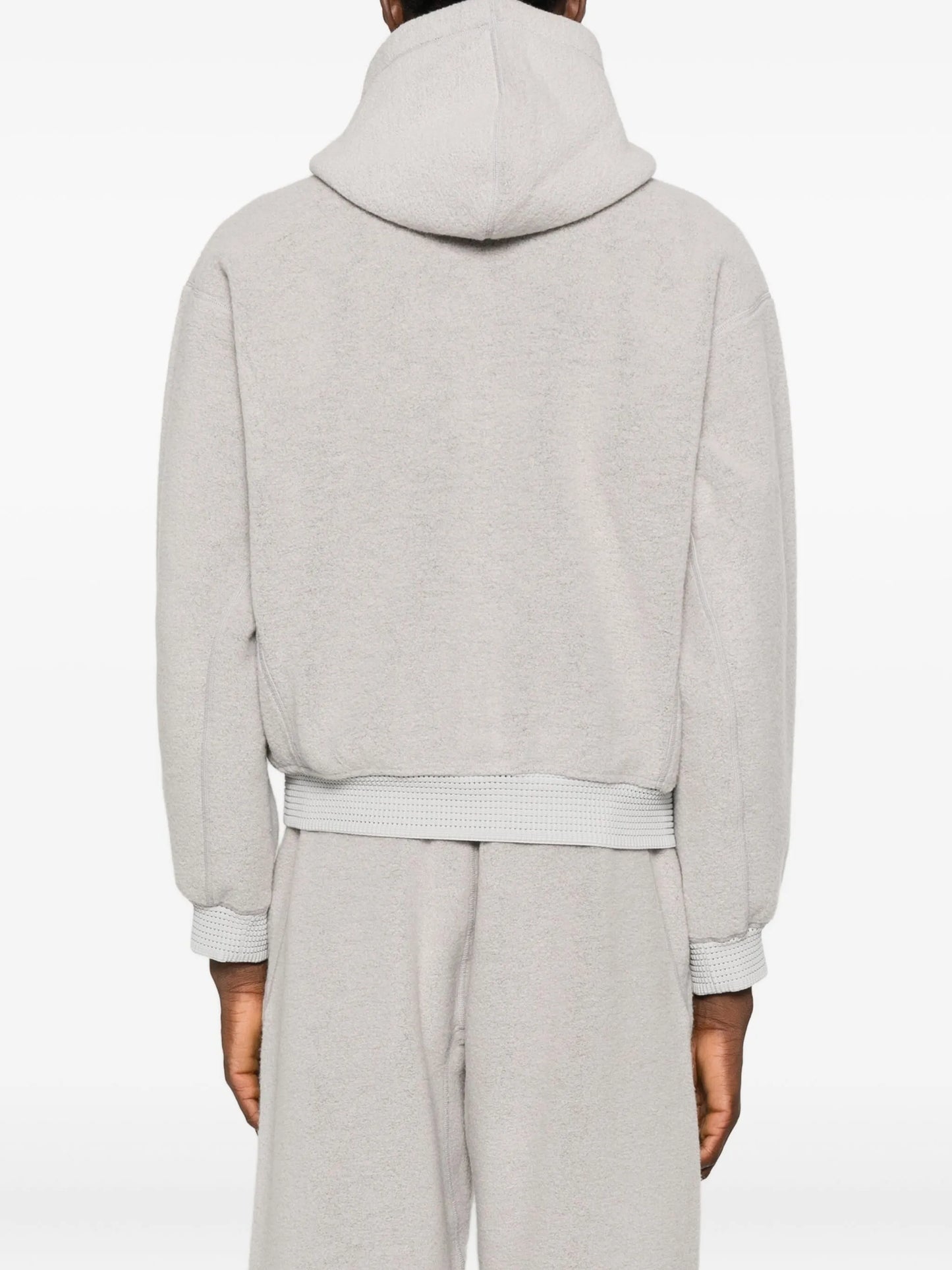 fleece-texture hoodie