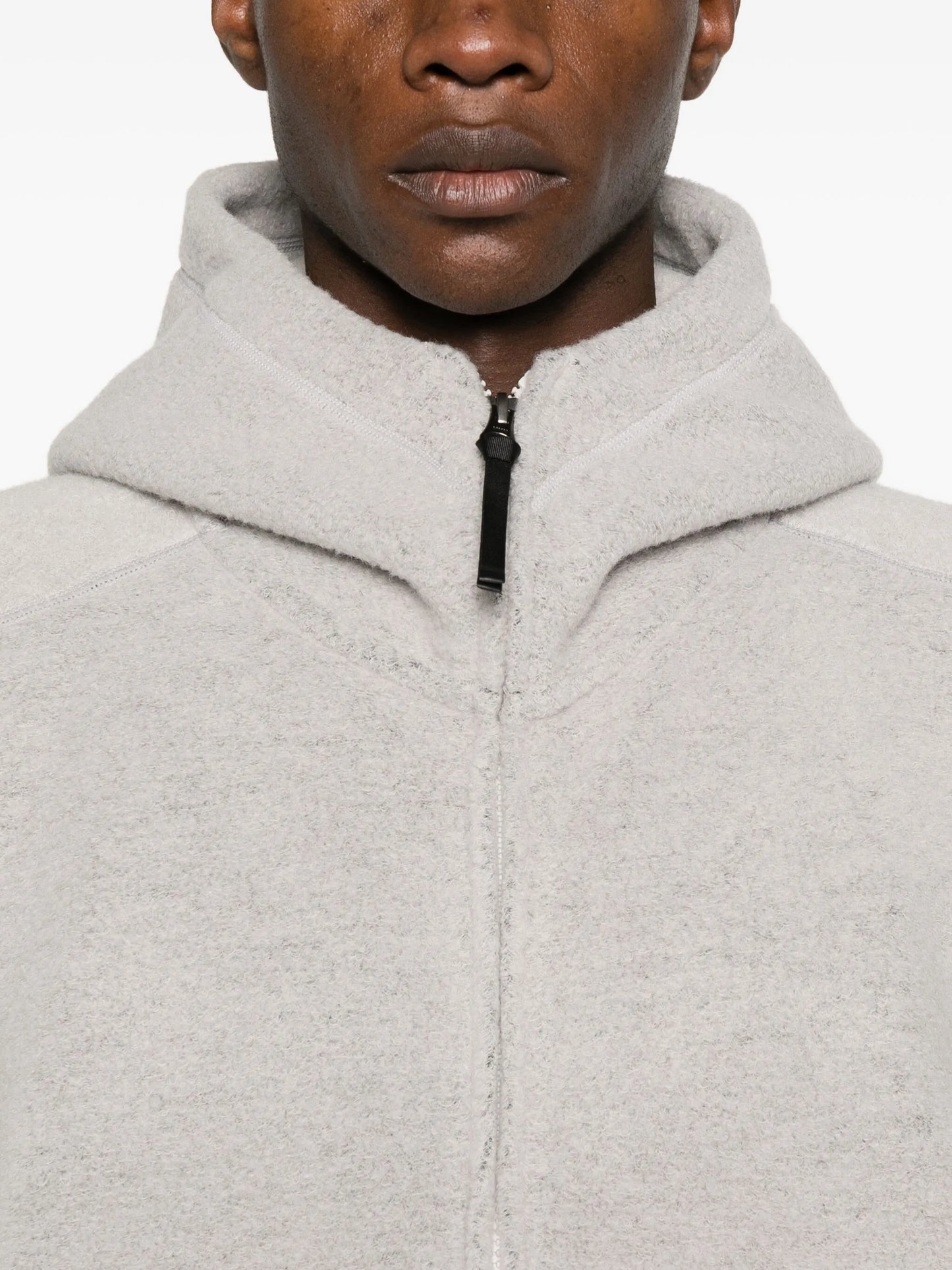 fleece-texture hoodie