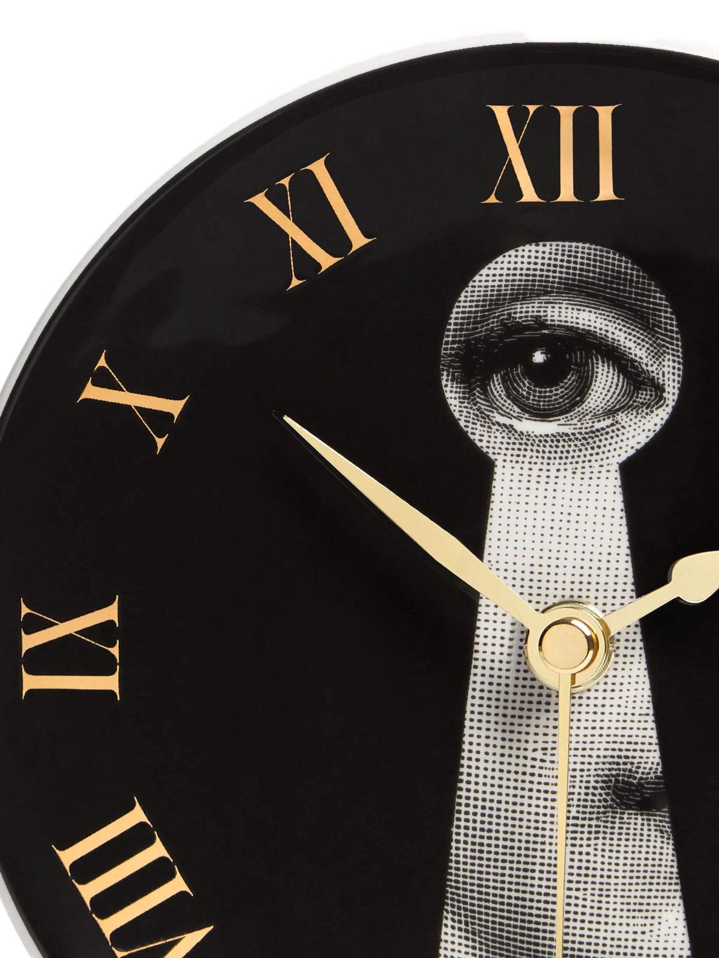 graphic eye-motif clock