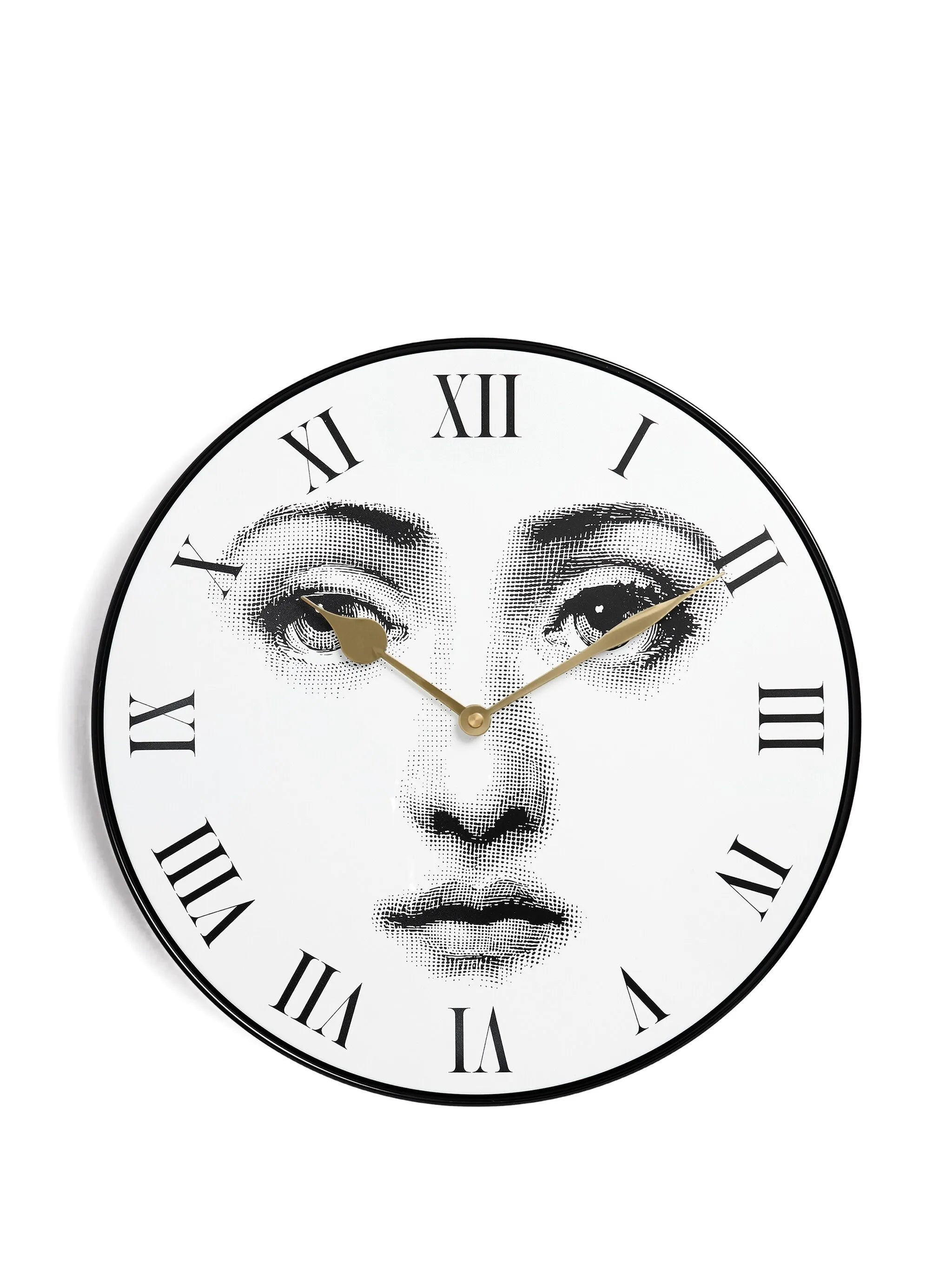 facial illustration wall clock