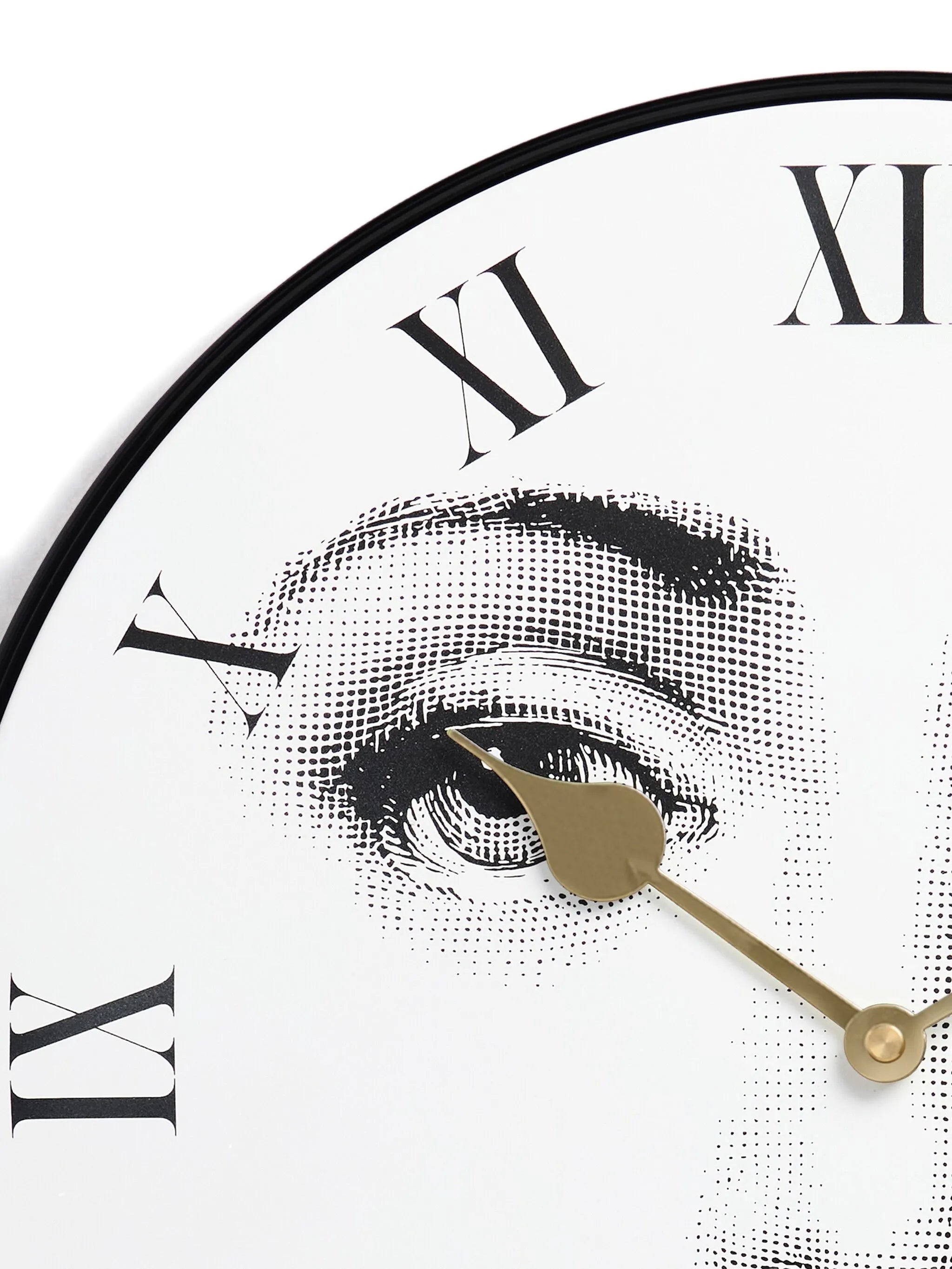 facial illustration wall clock