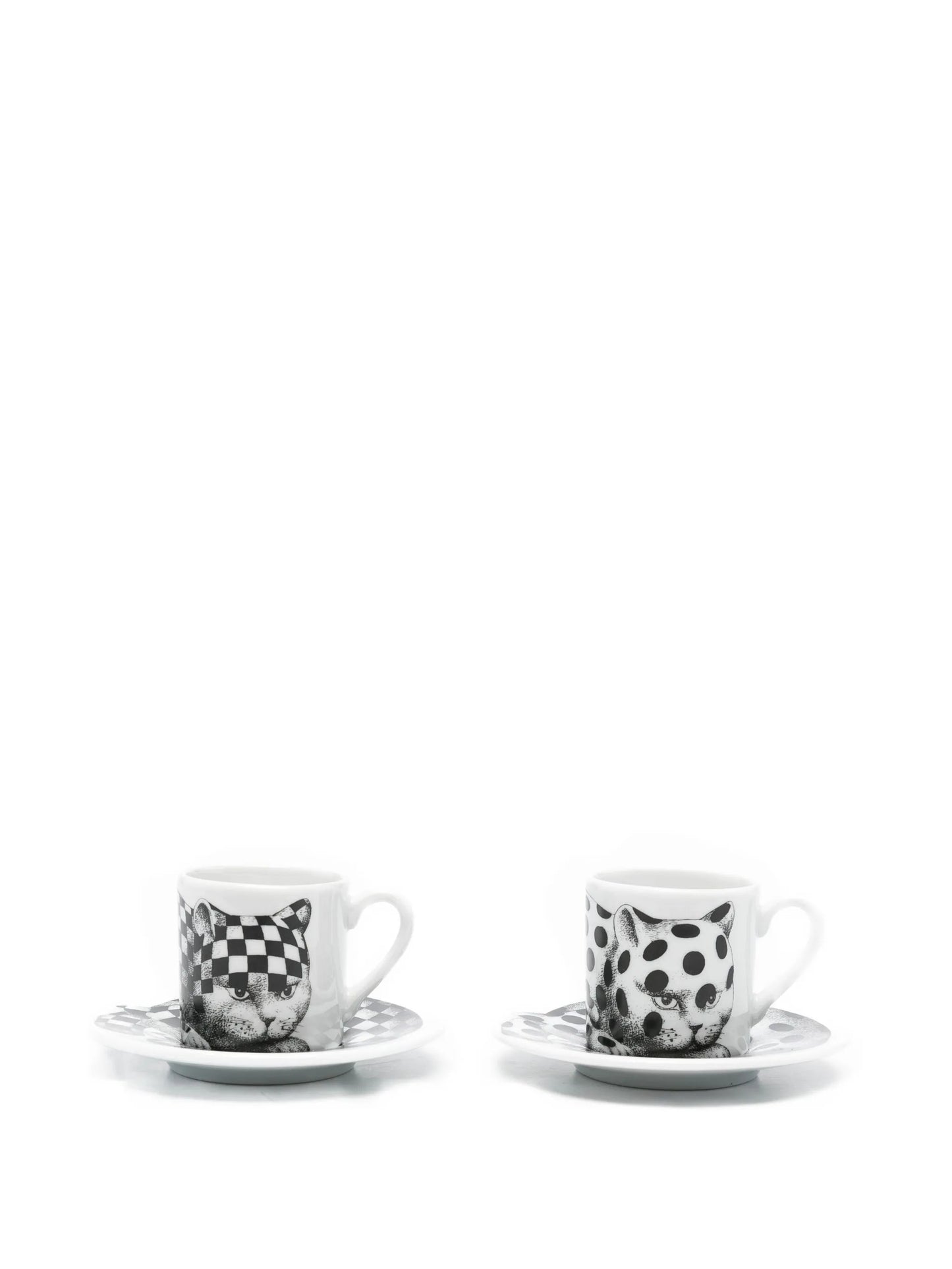 High Fidelity cat-print teacups (set of two)