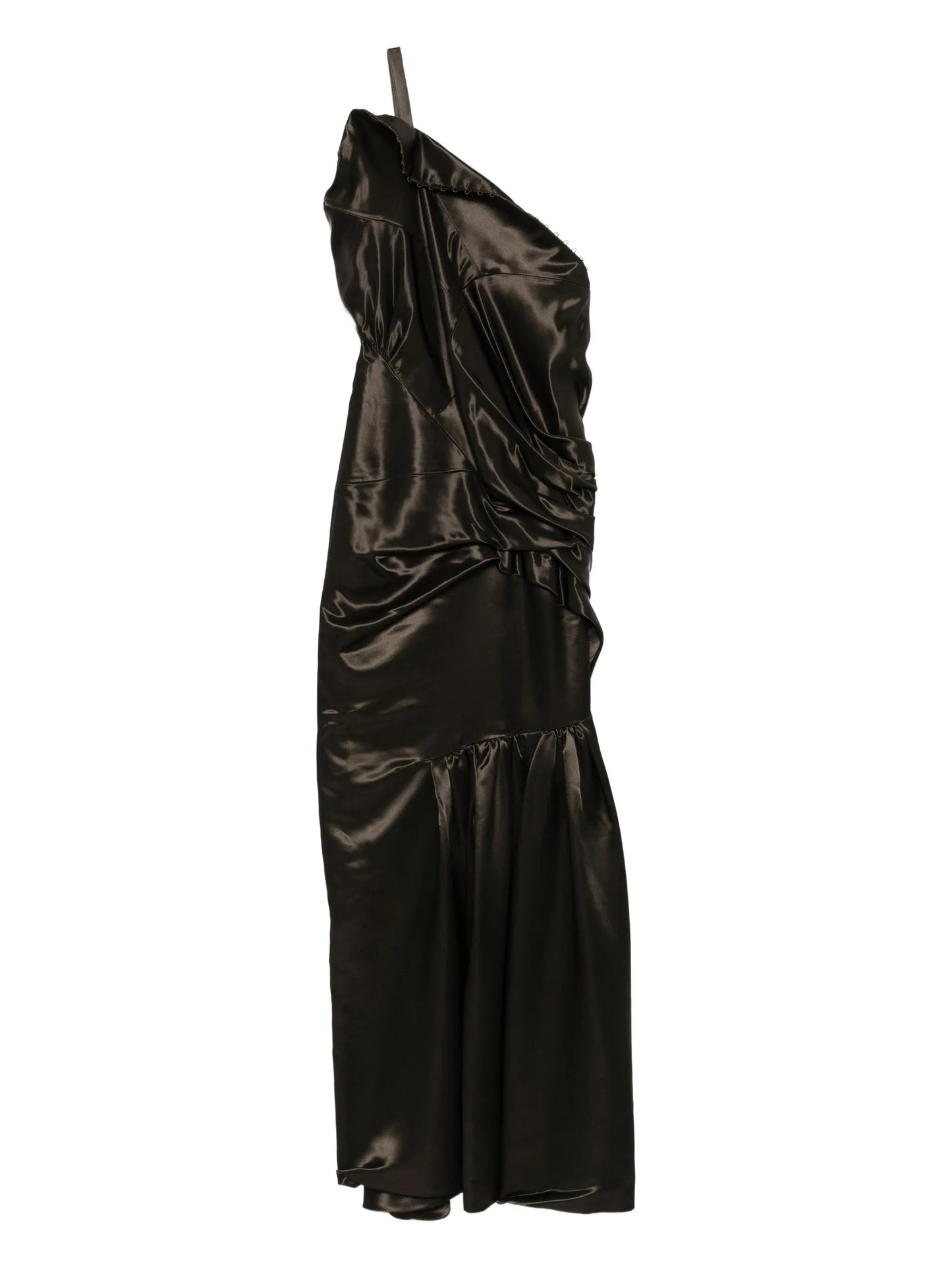 one-shoulder ruffled dress
