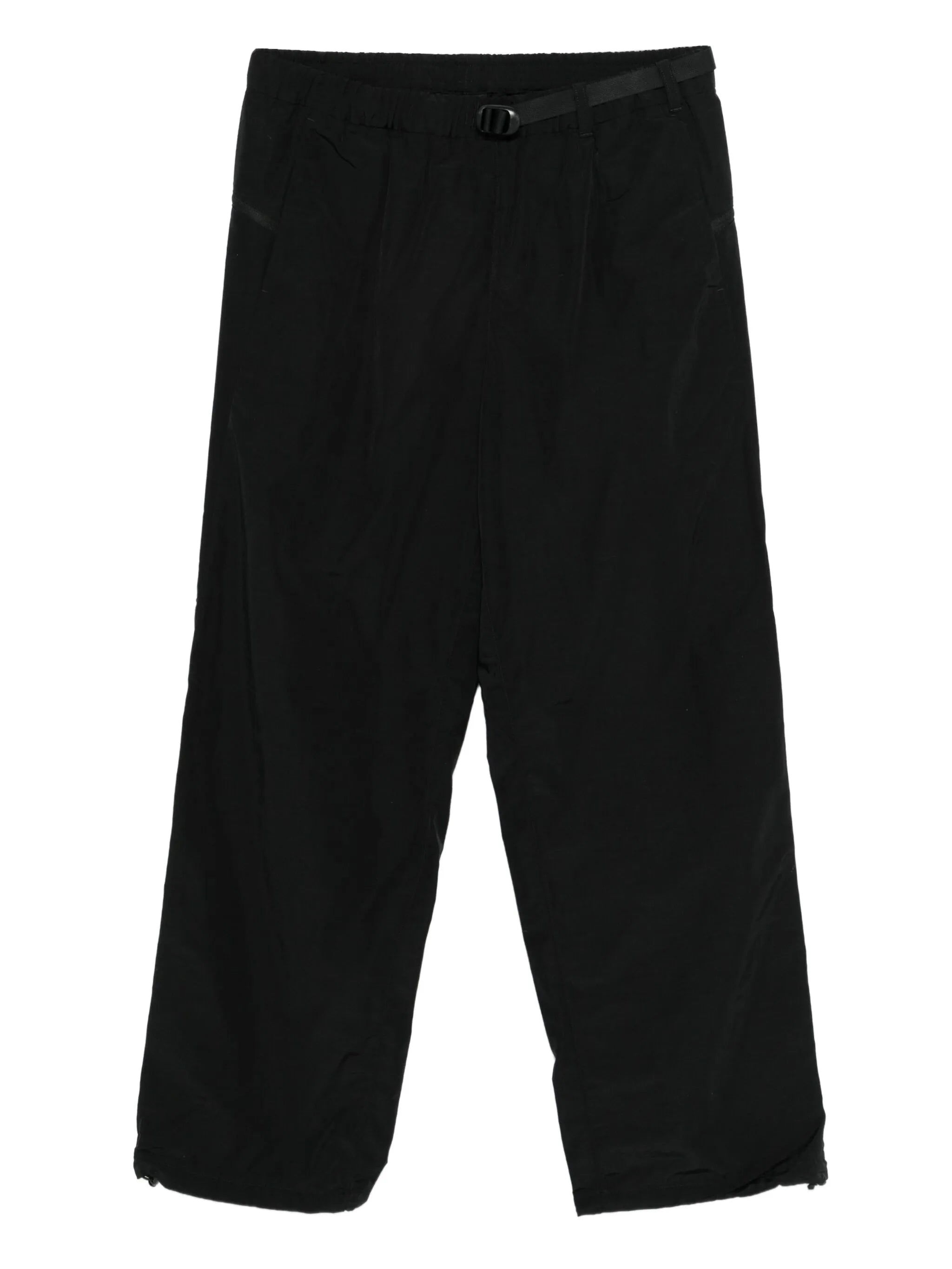 belted straight-leg trousers