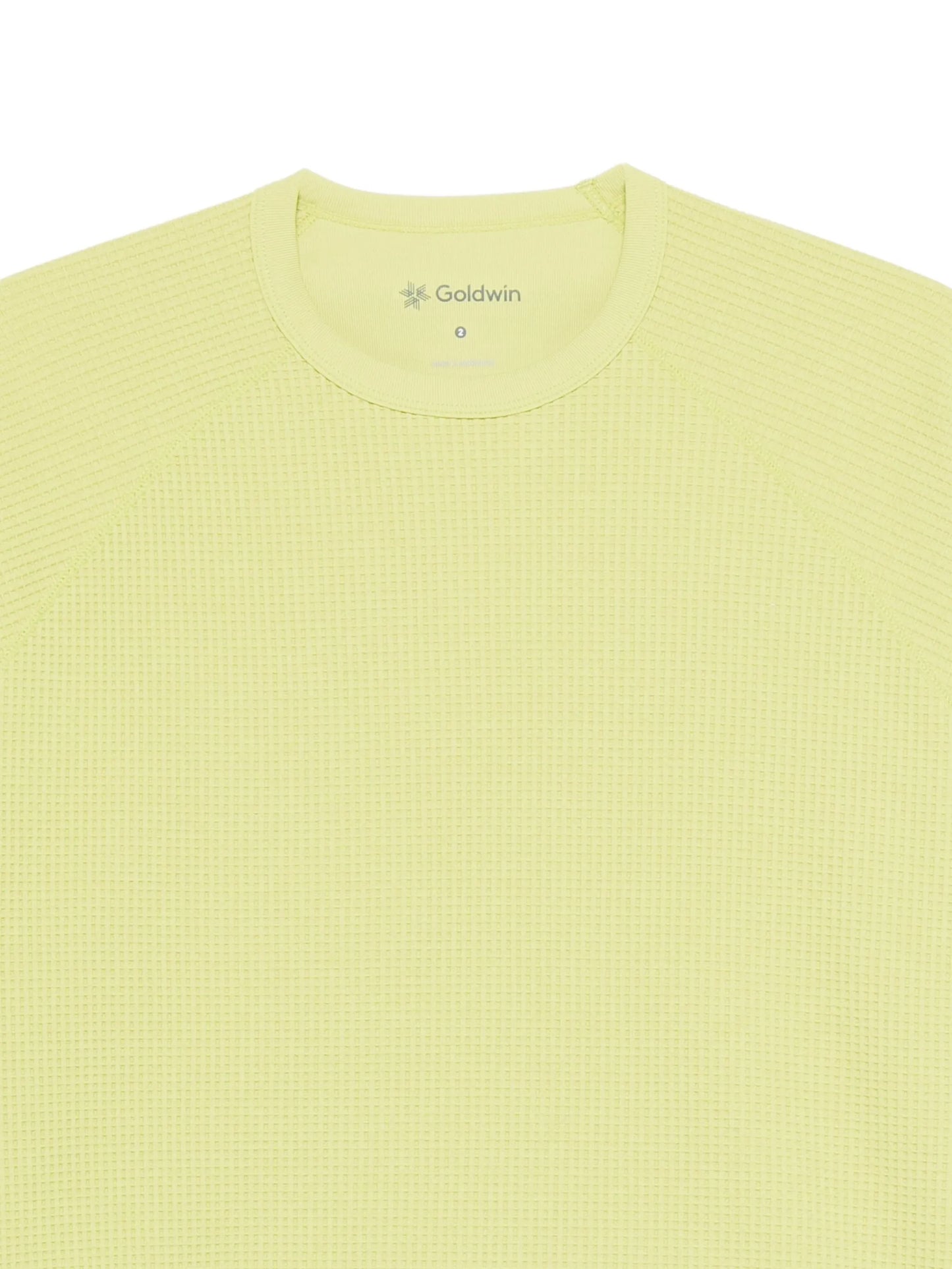 long-sleeve waffle-knit T-shirt