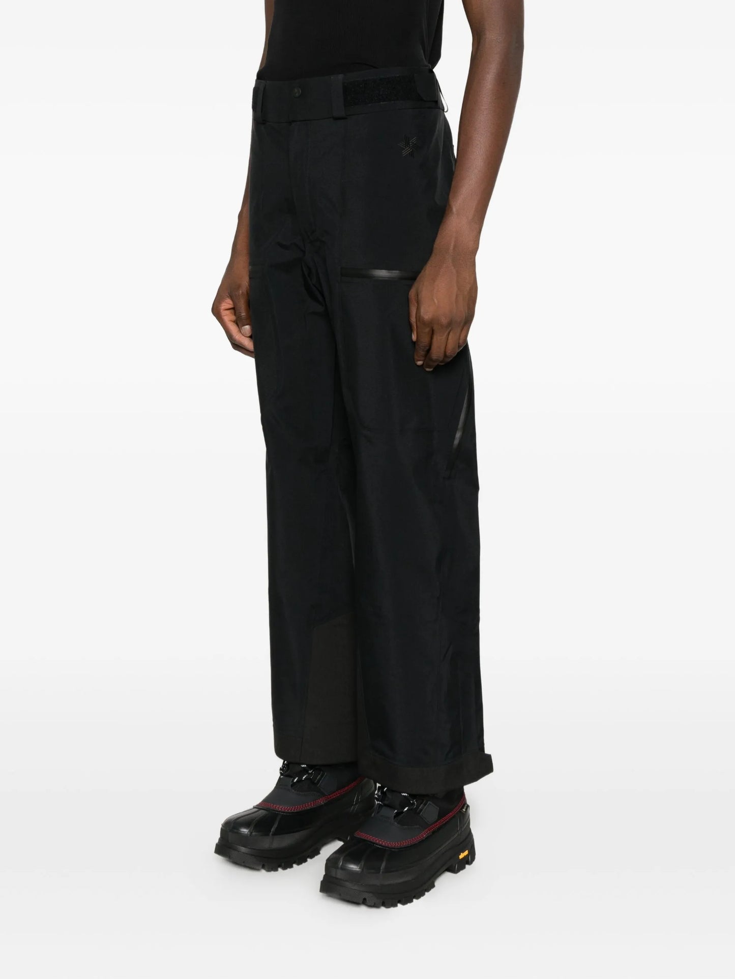 zip-detail waterproof ski trousers