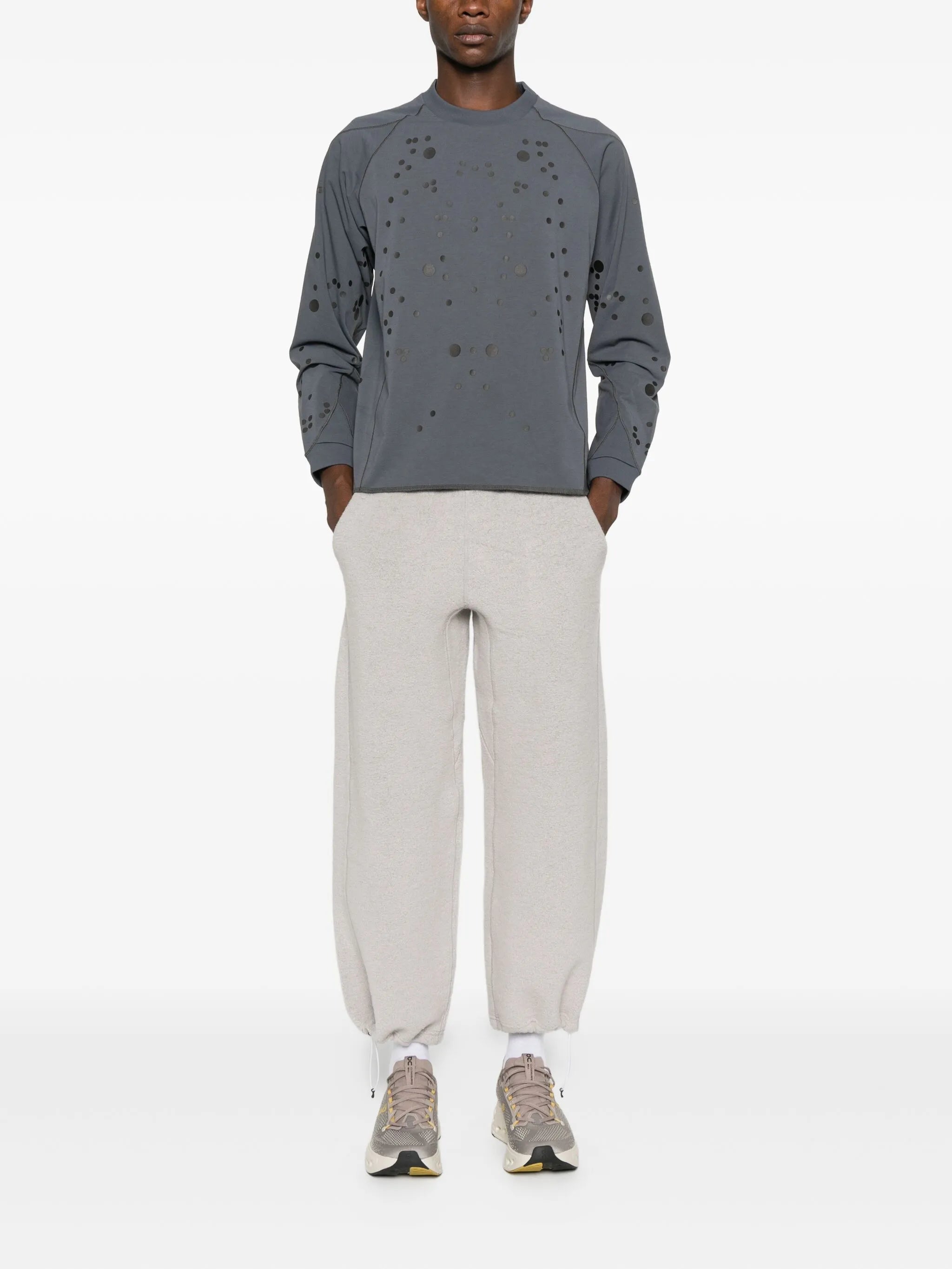 polka-dot long-sleeve T-shirt