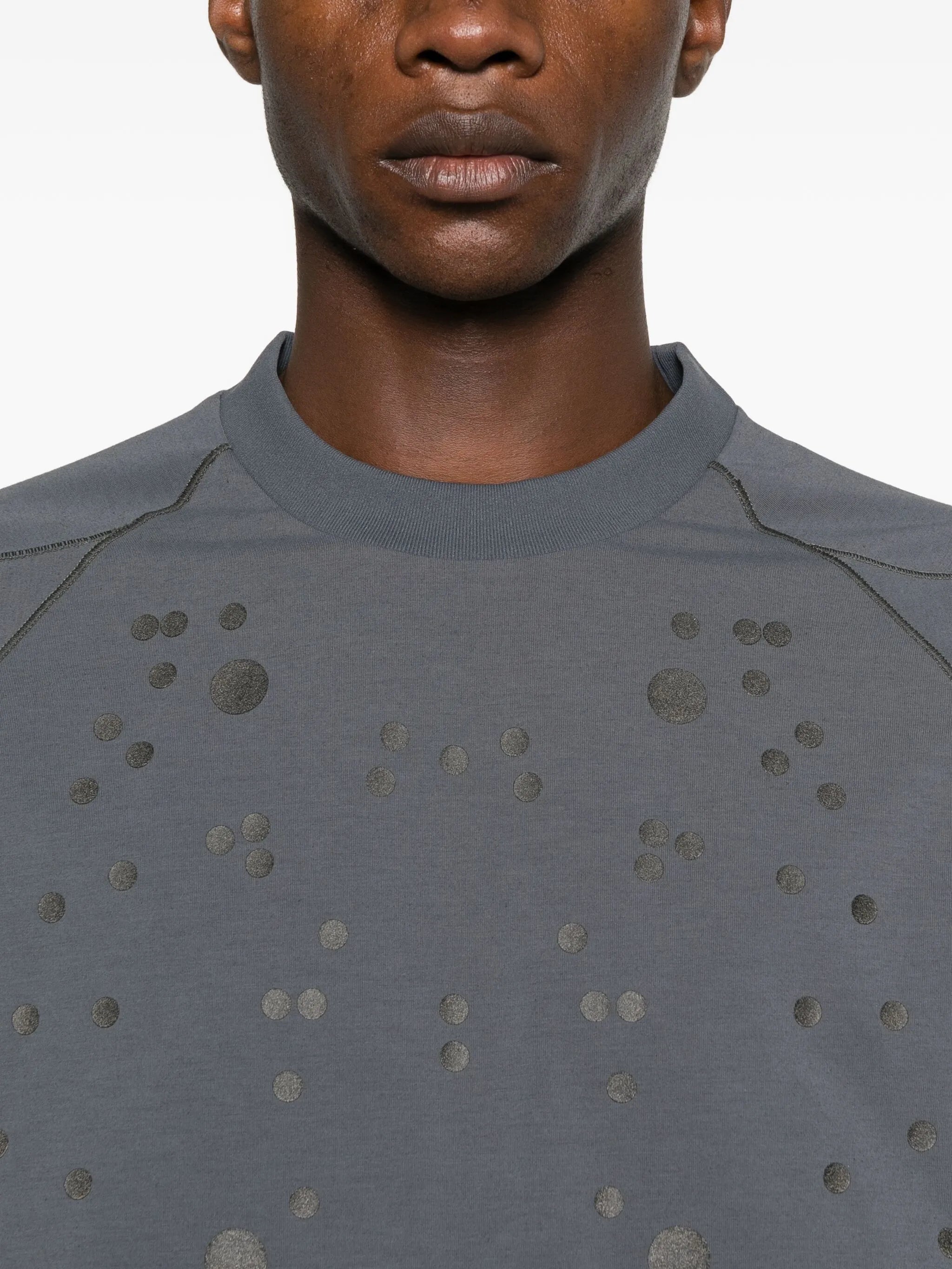 polka-dot long-sleeve T-shirt