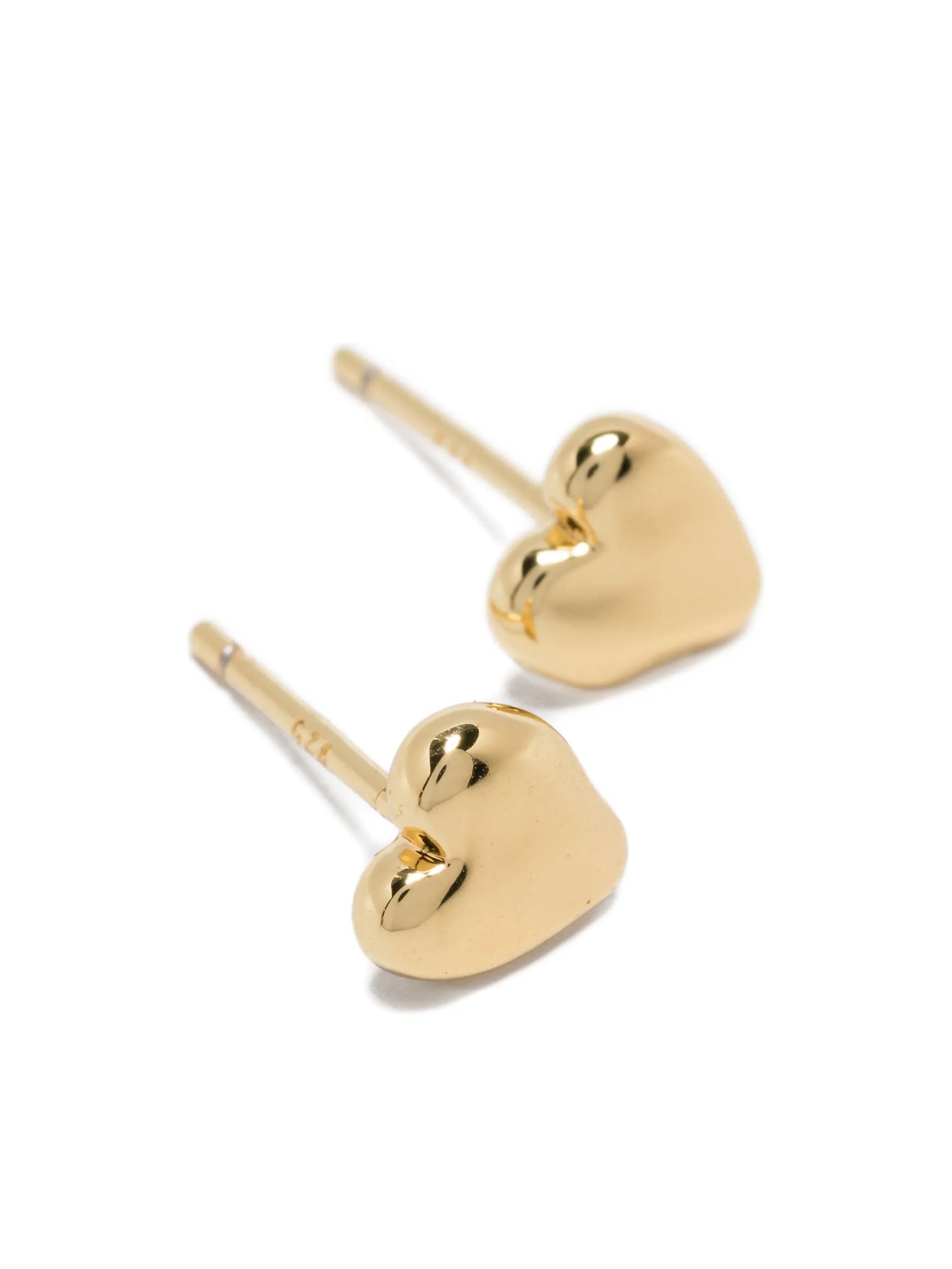 14K gold plated brass Heart earrings