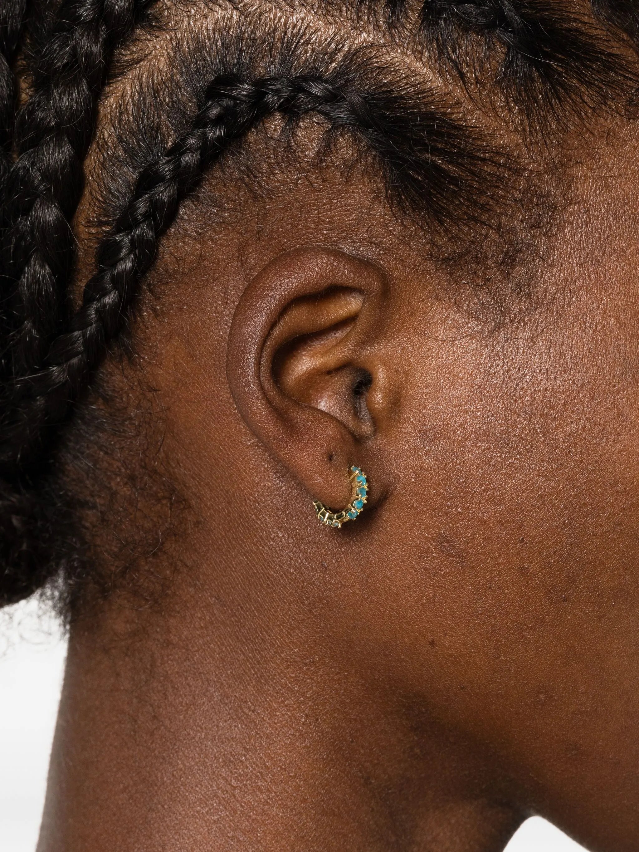 apatite huggie-hoop earrings