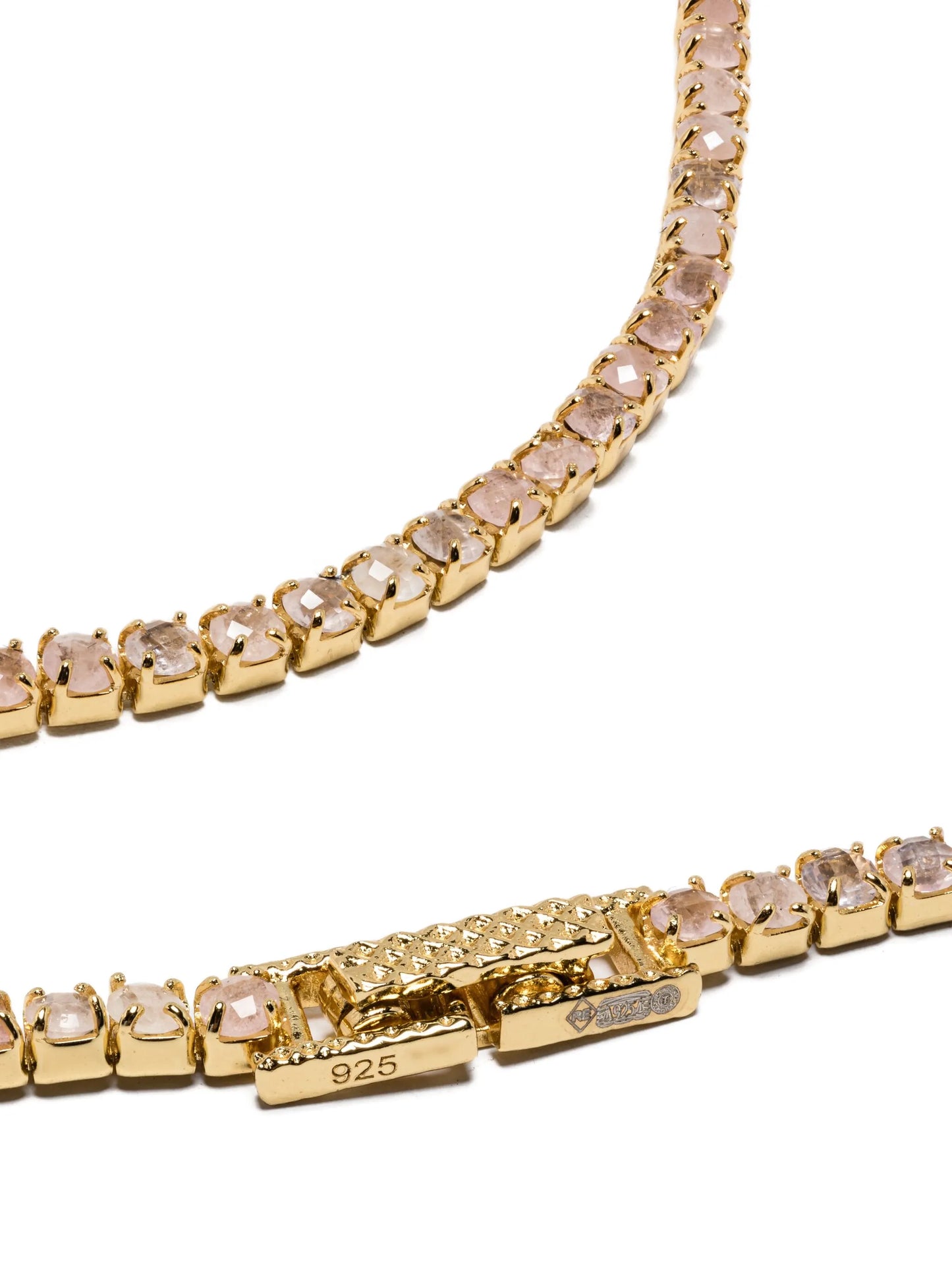 rose-quartz tennis necklace
