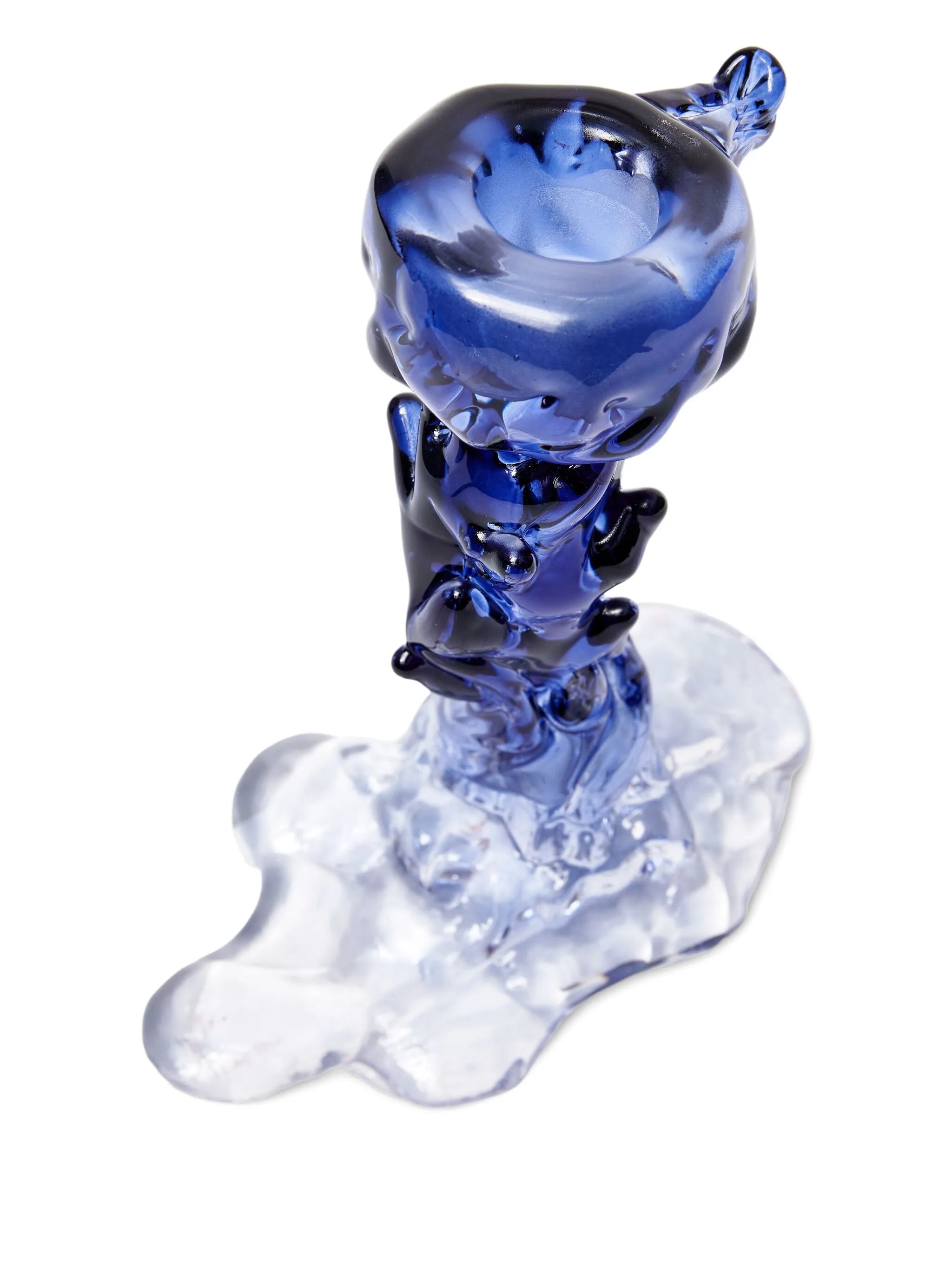 organic-shaped candle holder