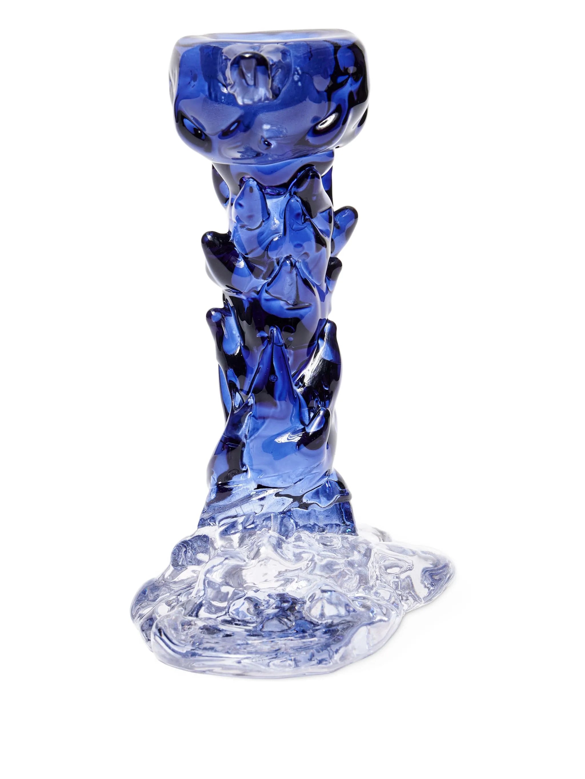 organic-shaped candle holder