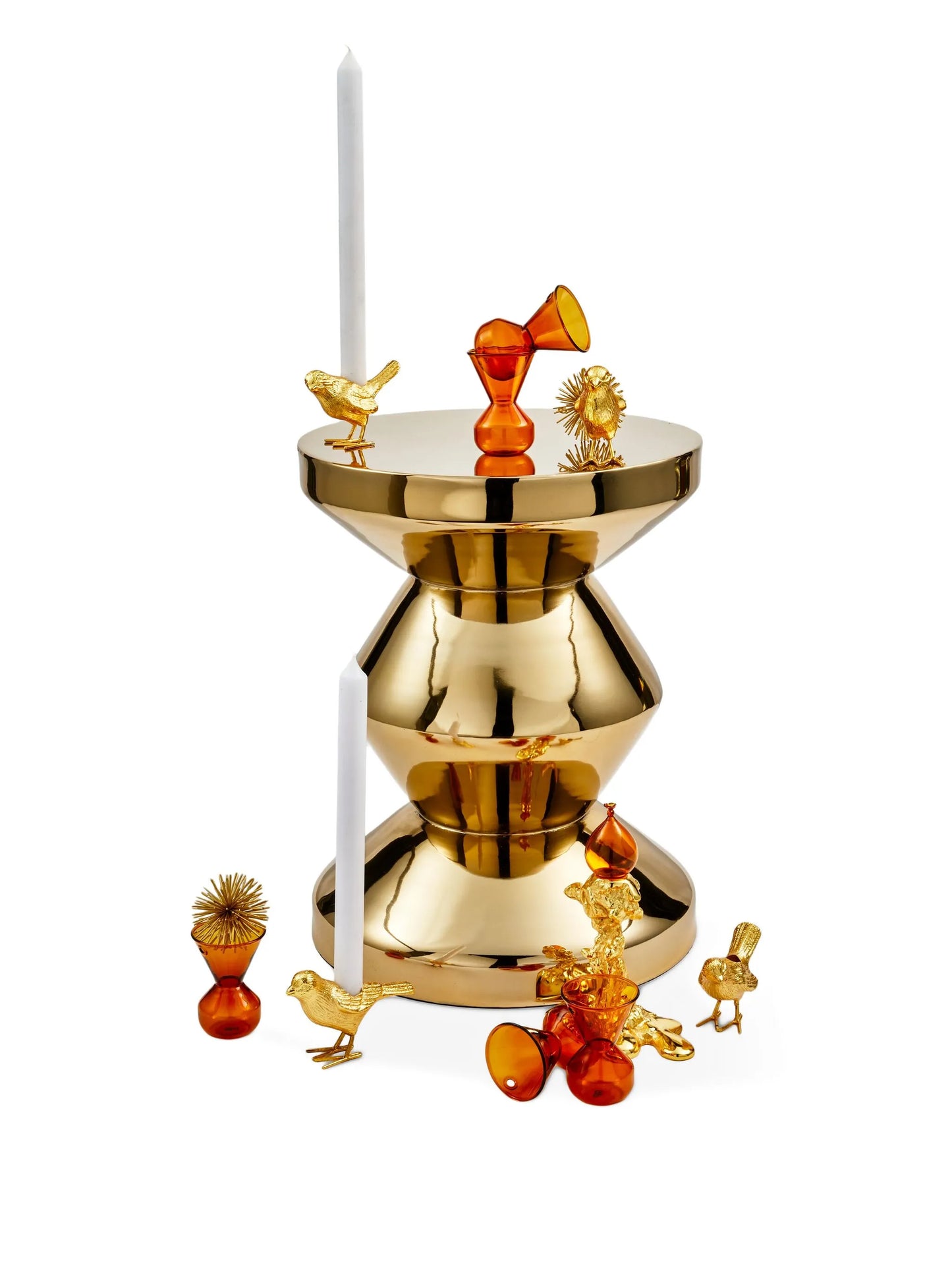 hourglass side table