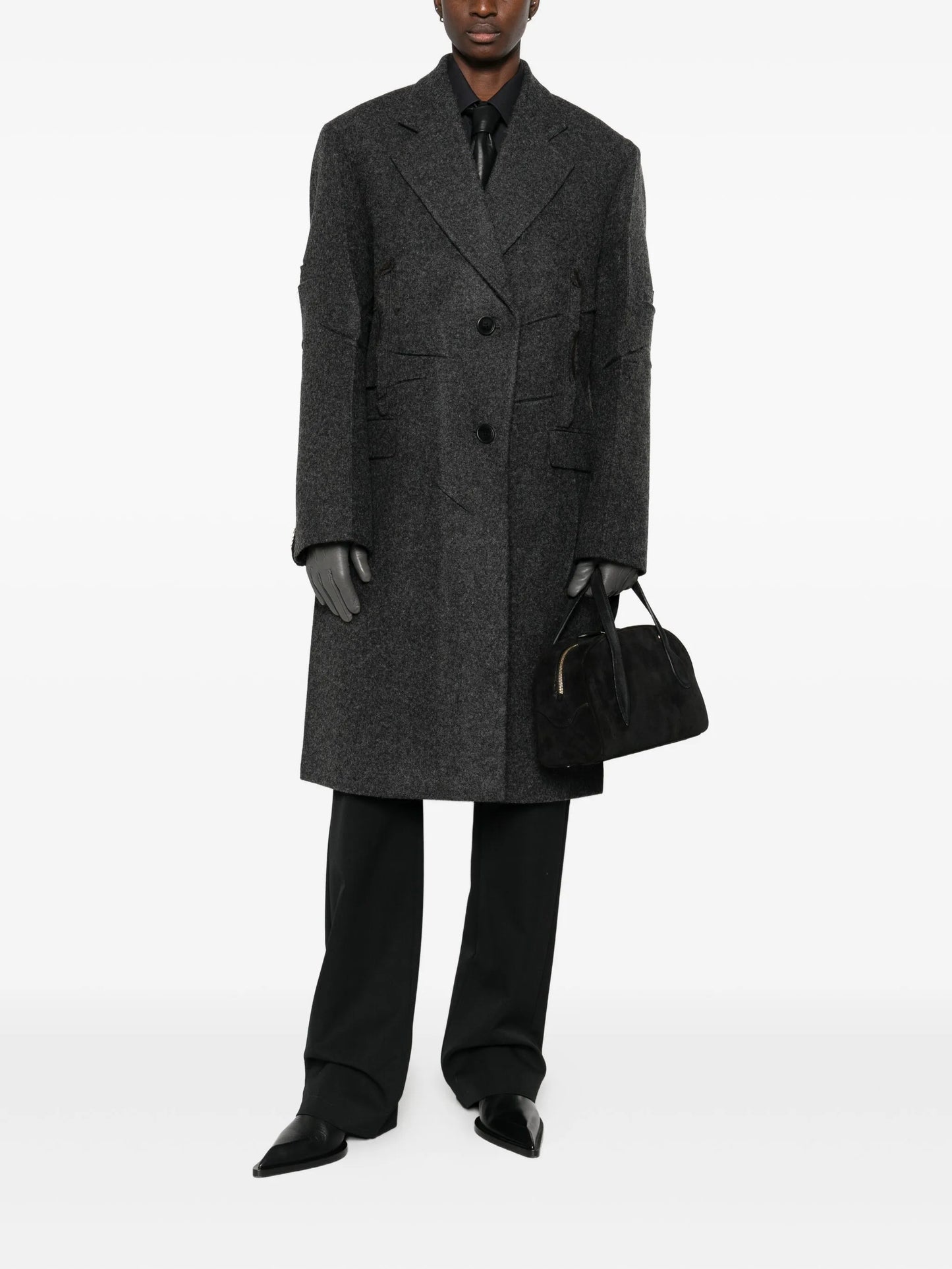 single-breasted wool coat