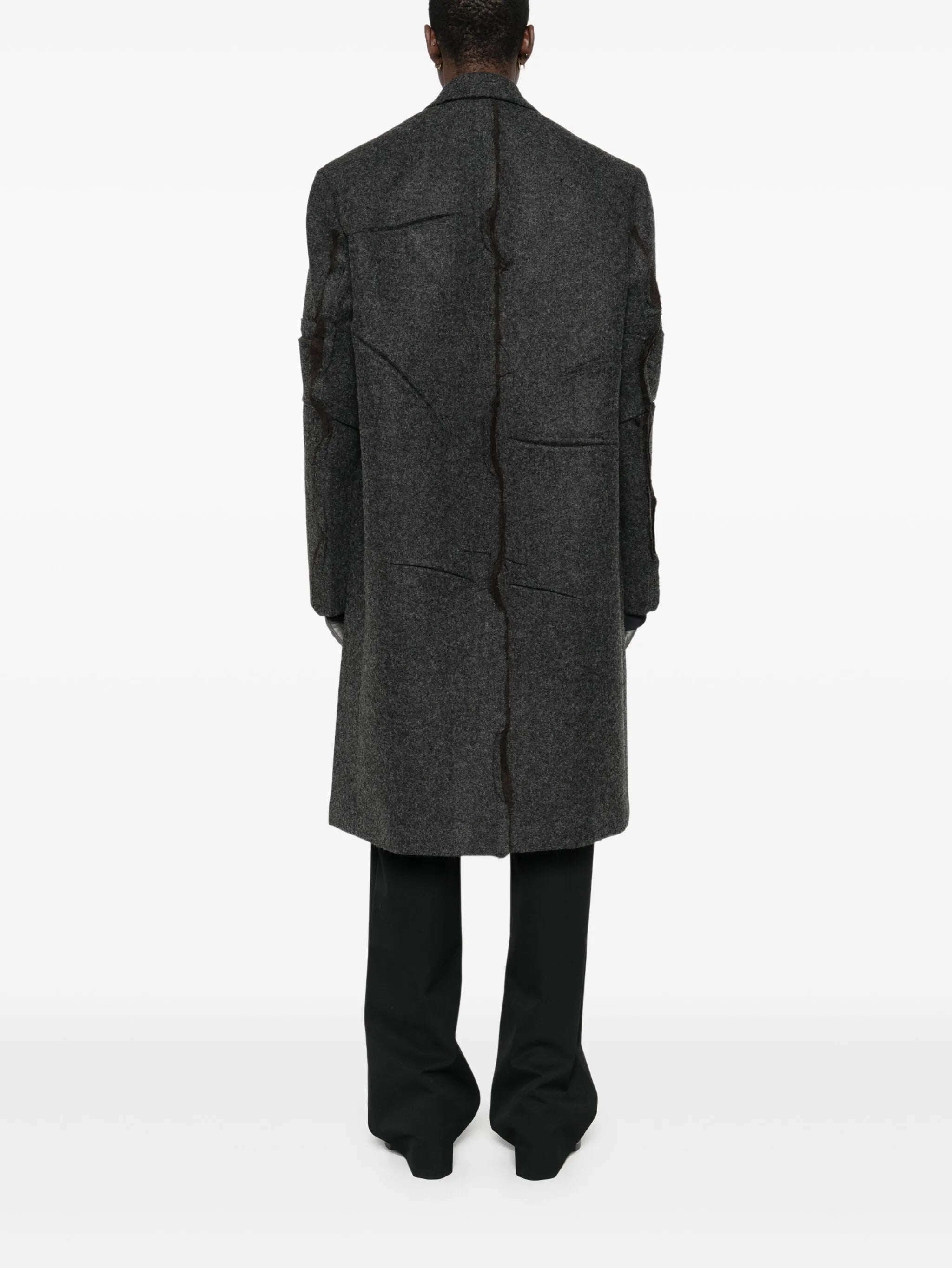 single-breasted wool coat