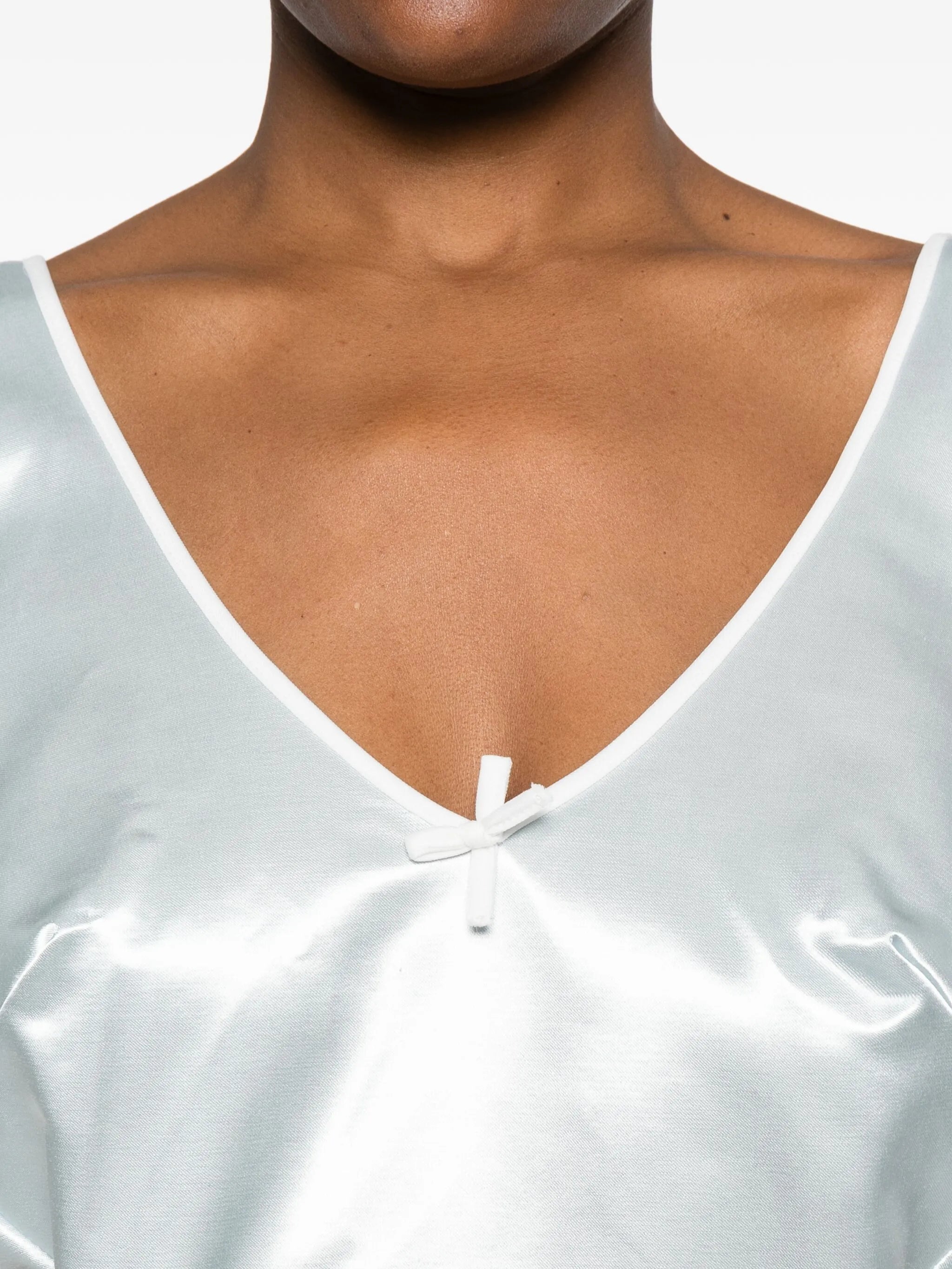bow-detail satin dress