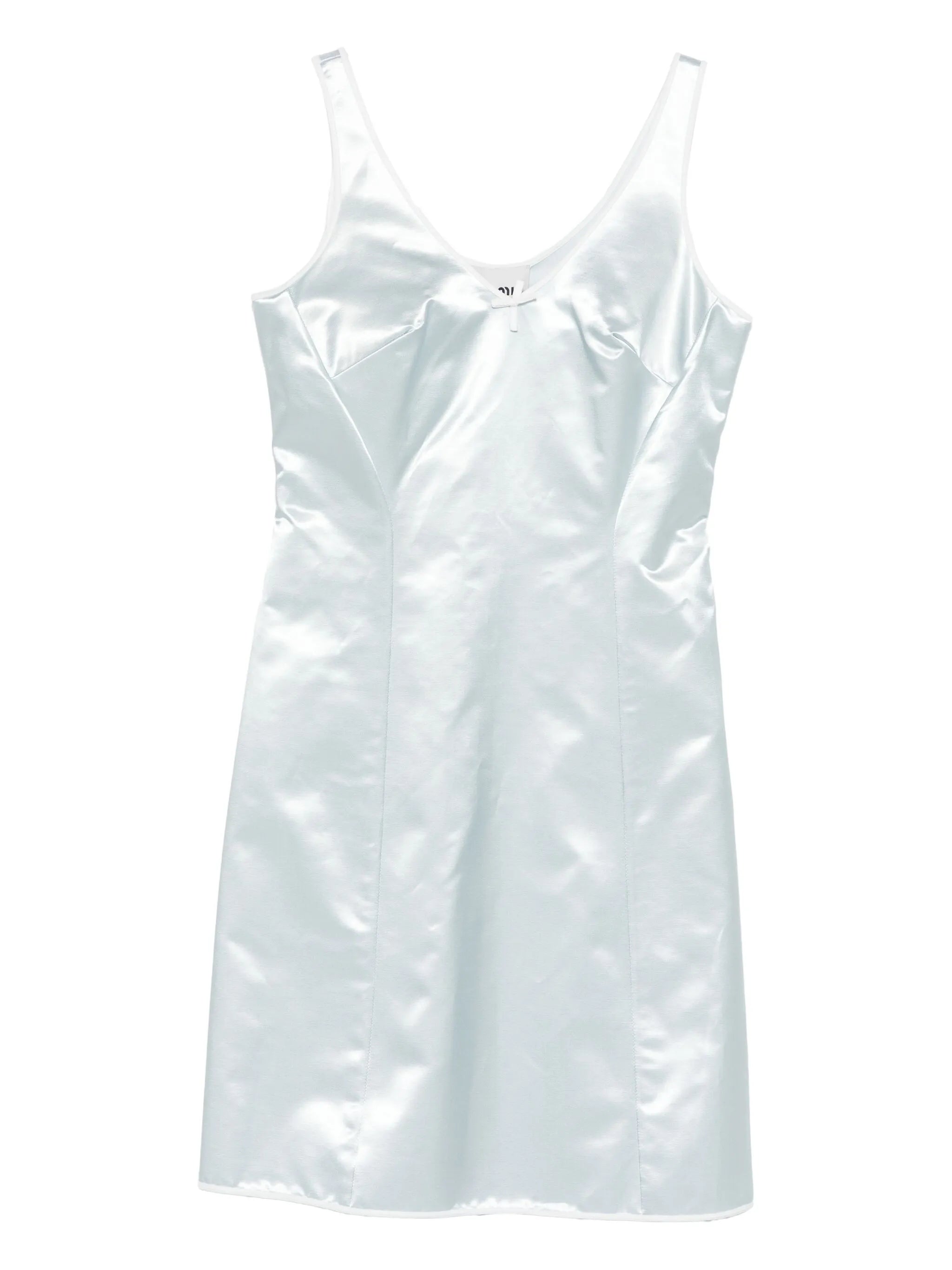 bow-detail satin dress