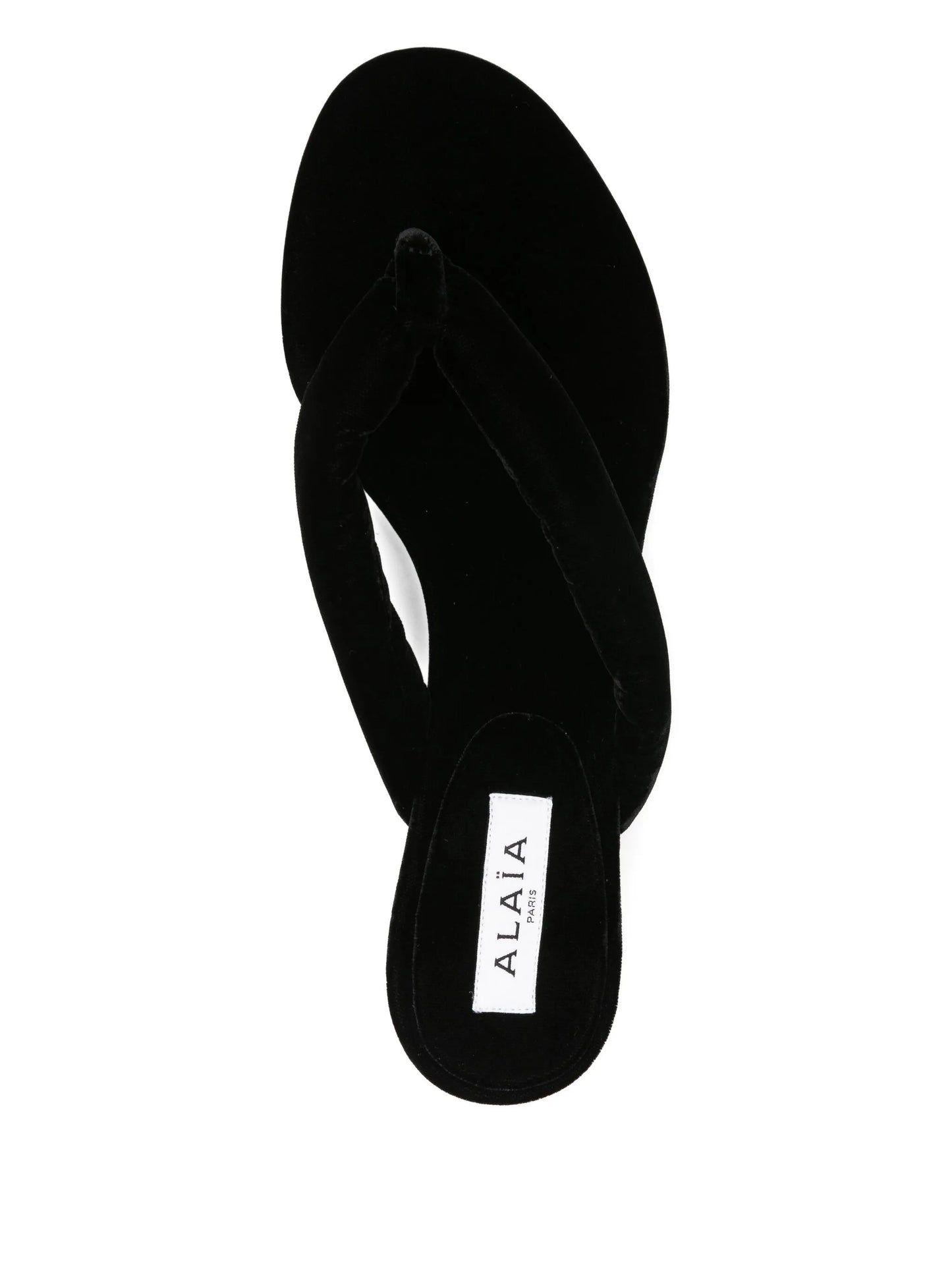 55mm velvet knotted thong mules